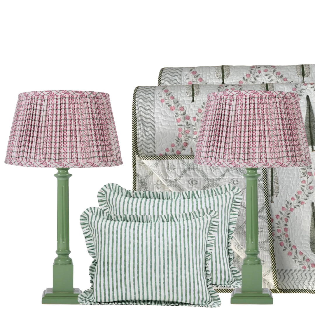 Twin Room - Green & Pink