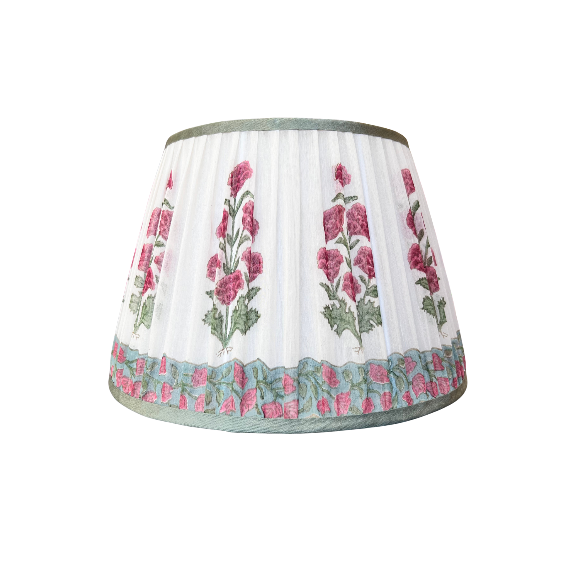 LIMITED EDITION 12"- red flower, sage trim