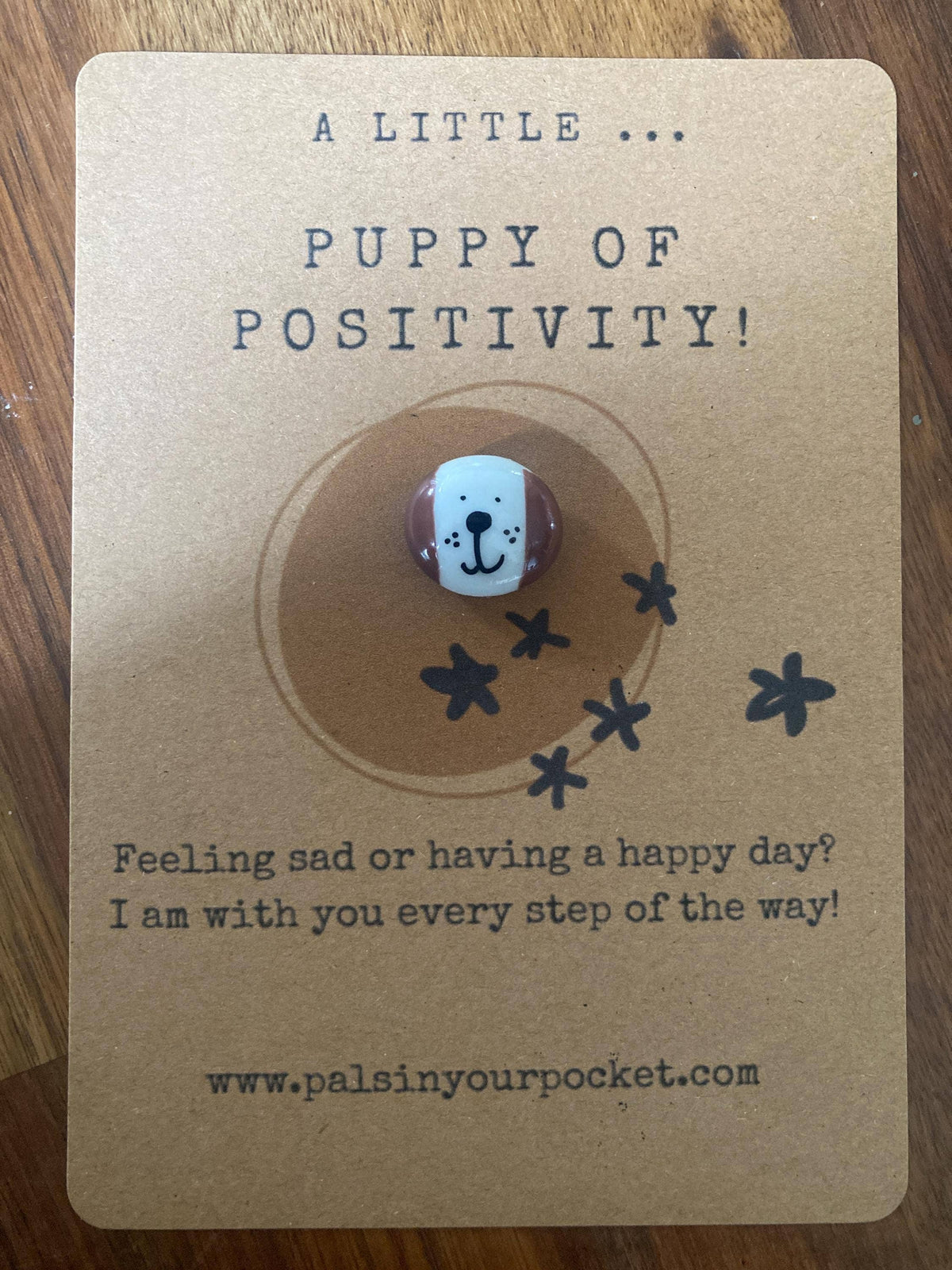 Puppy Of Positivity Comfort Pocket Pebble For Anxiety