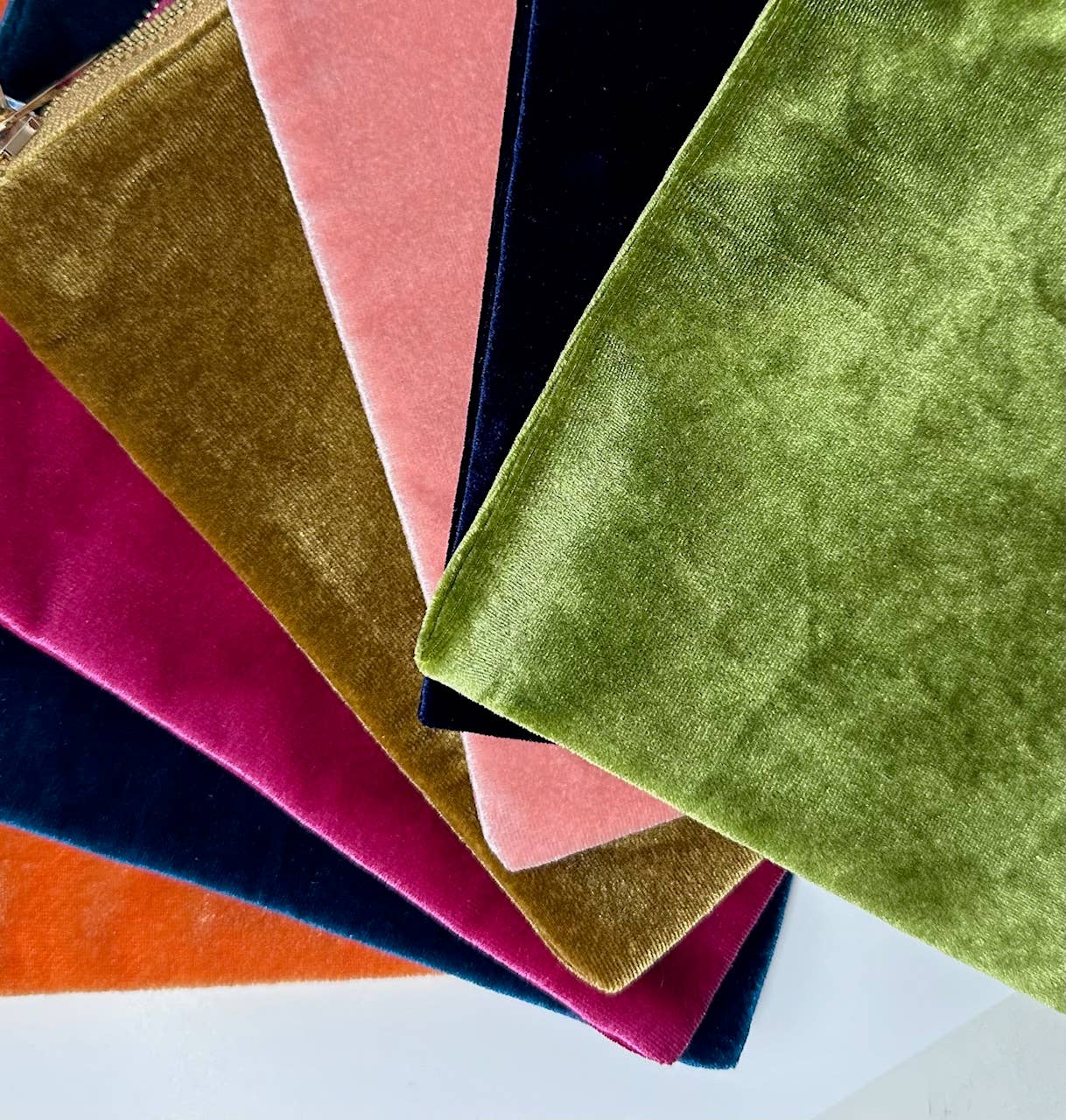 Plain Velvet feel bags: Burnished Gold
