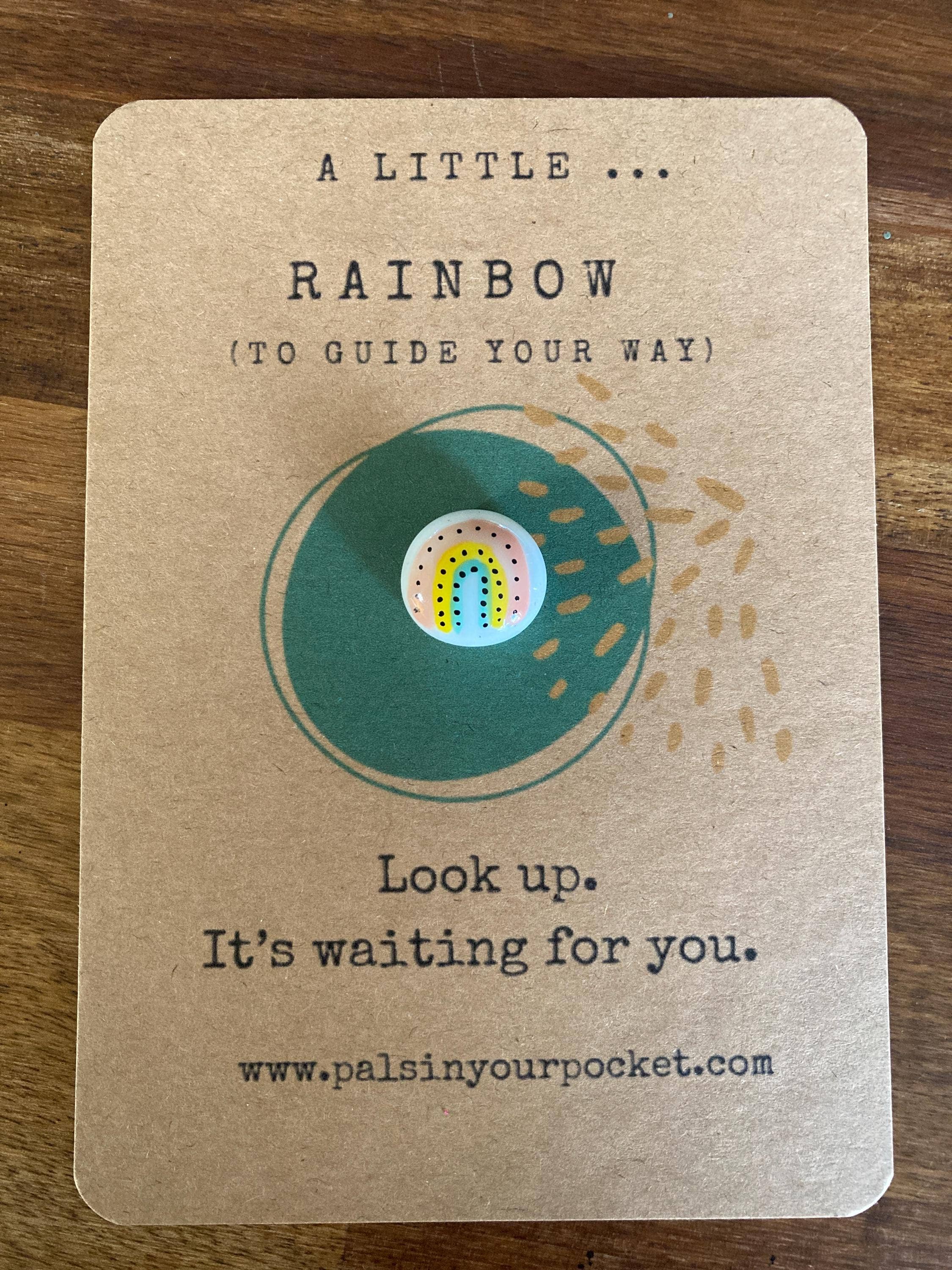 Rainbow Positivity Pocket Hug & Worry Stone Keepsake
