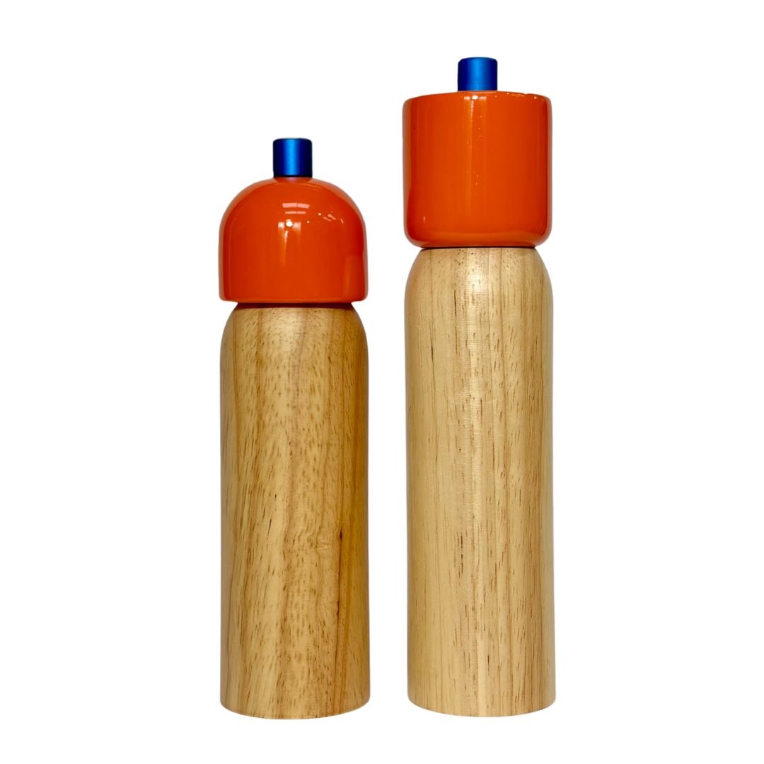 Salt & Pepper Grinder - Orange & Blue: Large