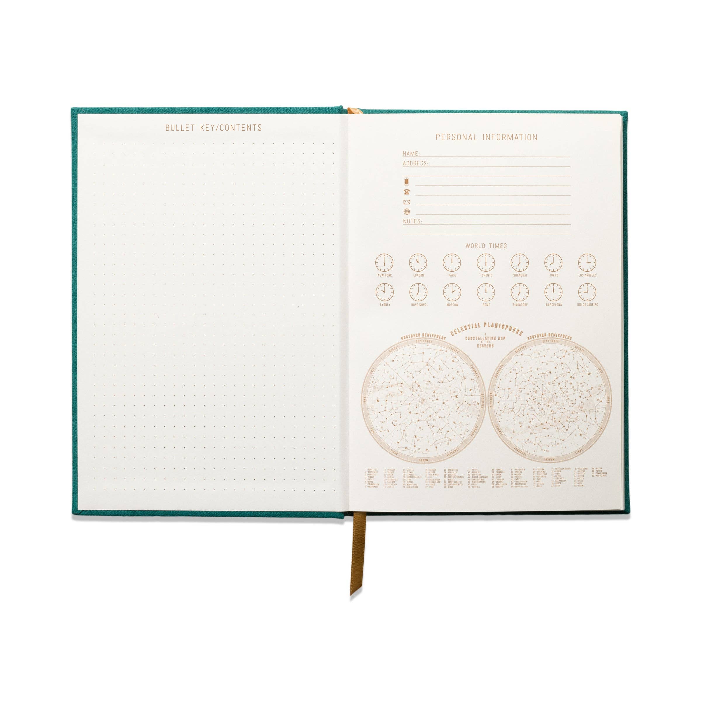 Designworks Ink Suedette Journal - Green - Linear Boxes