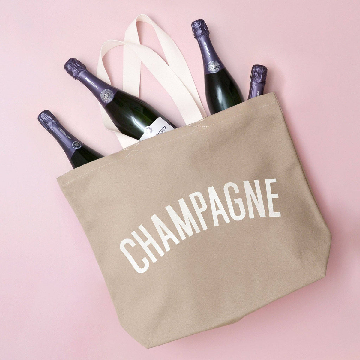 Champagne - Stone Canvas Tote Bag