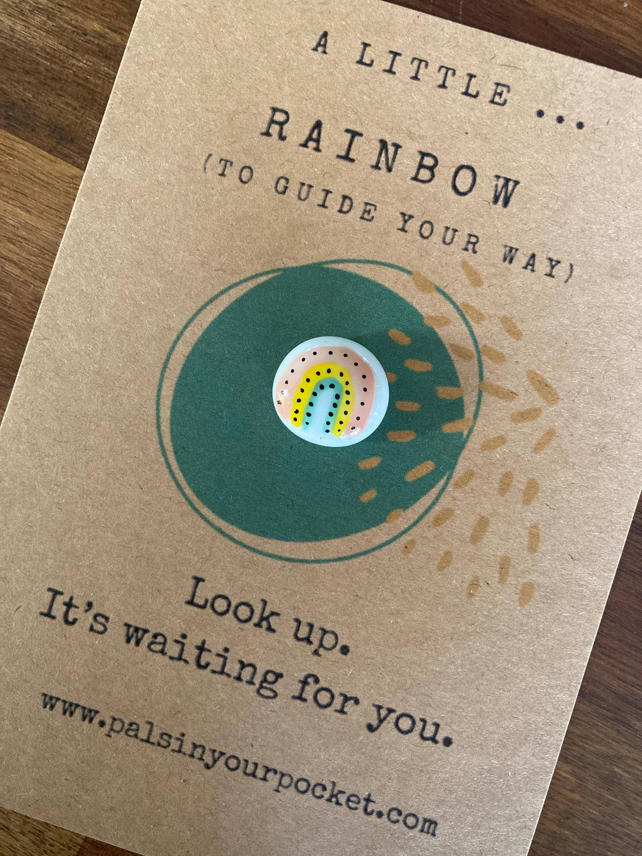 Rainbow Positivity Pocket Hug & Worry Stone Keepsake