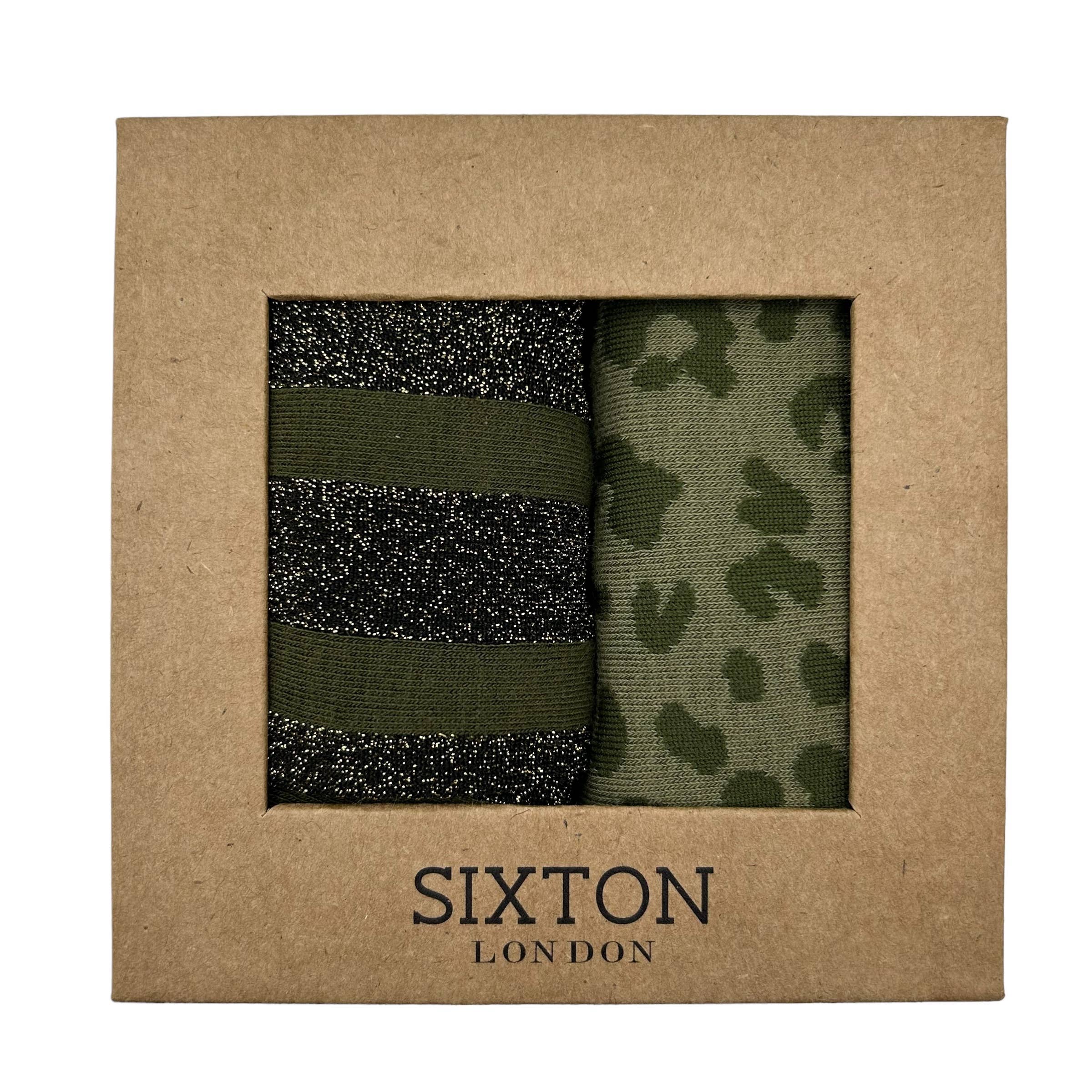 Ivy Leopard & Berlin sock box duo