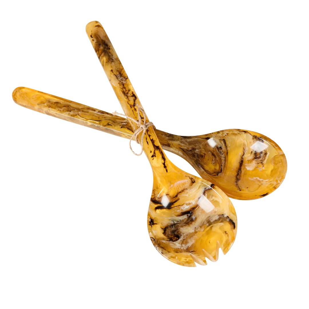 Honey Onyx | Resin Salad Servers