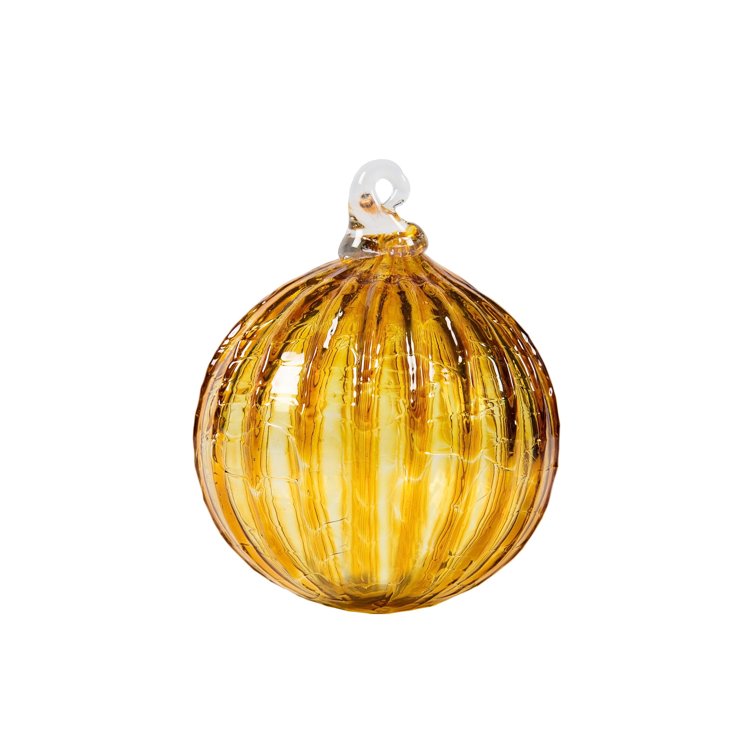 Hand blown glass bauble - Marmalade