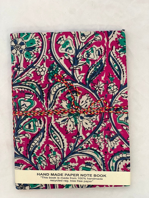 Hand Made Paper Notebook Pink and Blue Climber