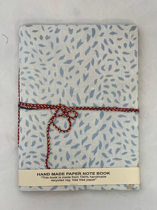 Hand Made Paper Notebook Blue Petals