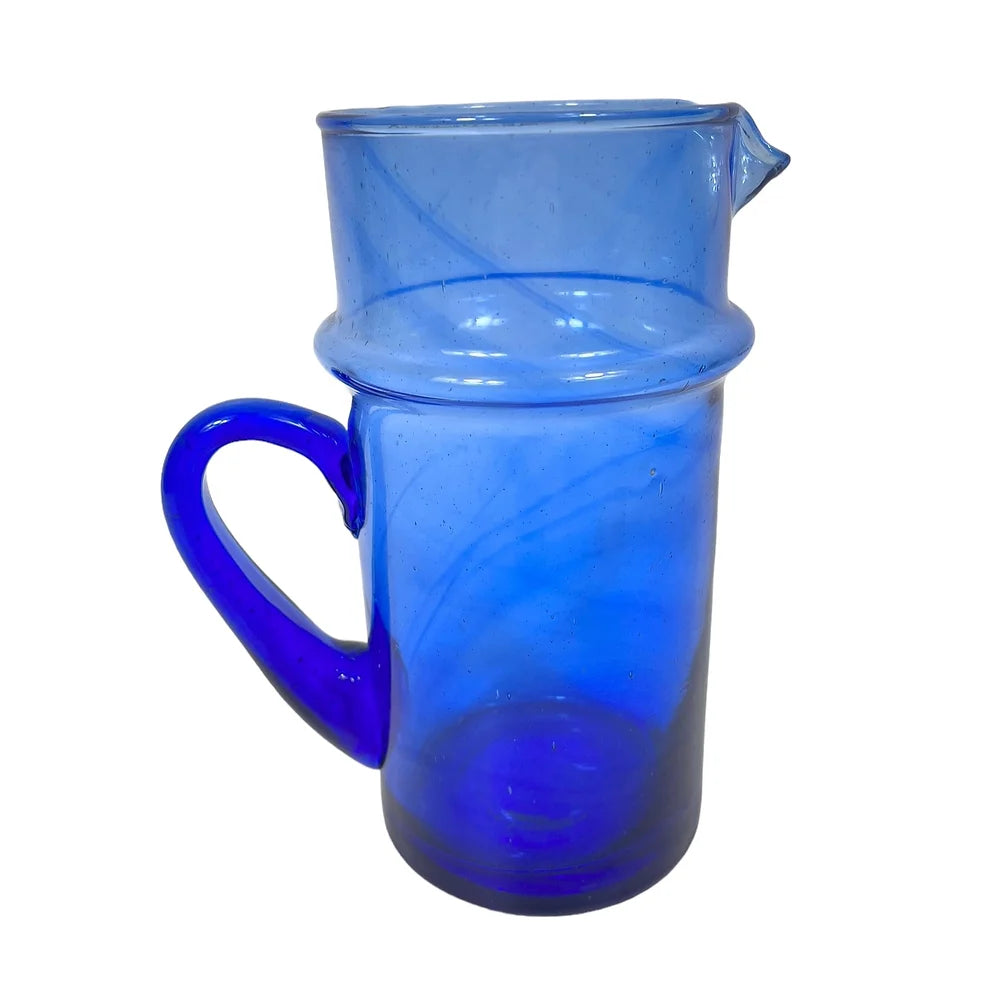 Moroccan Handmade Recycled Jug - Blue