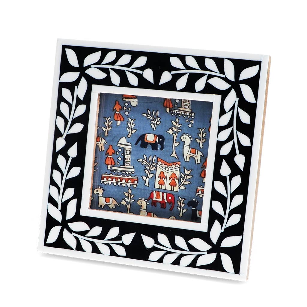 Square resin picture frame (3.5" X 3.5") - Navy blue