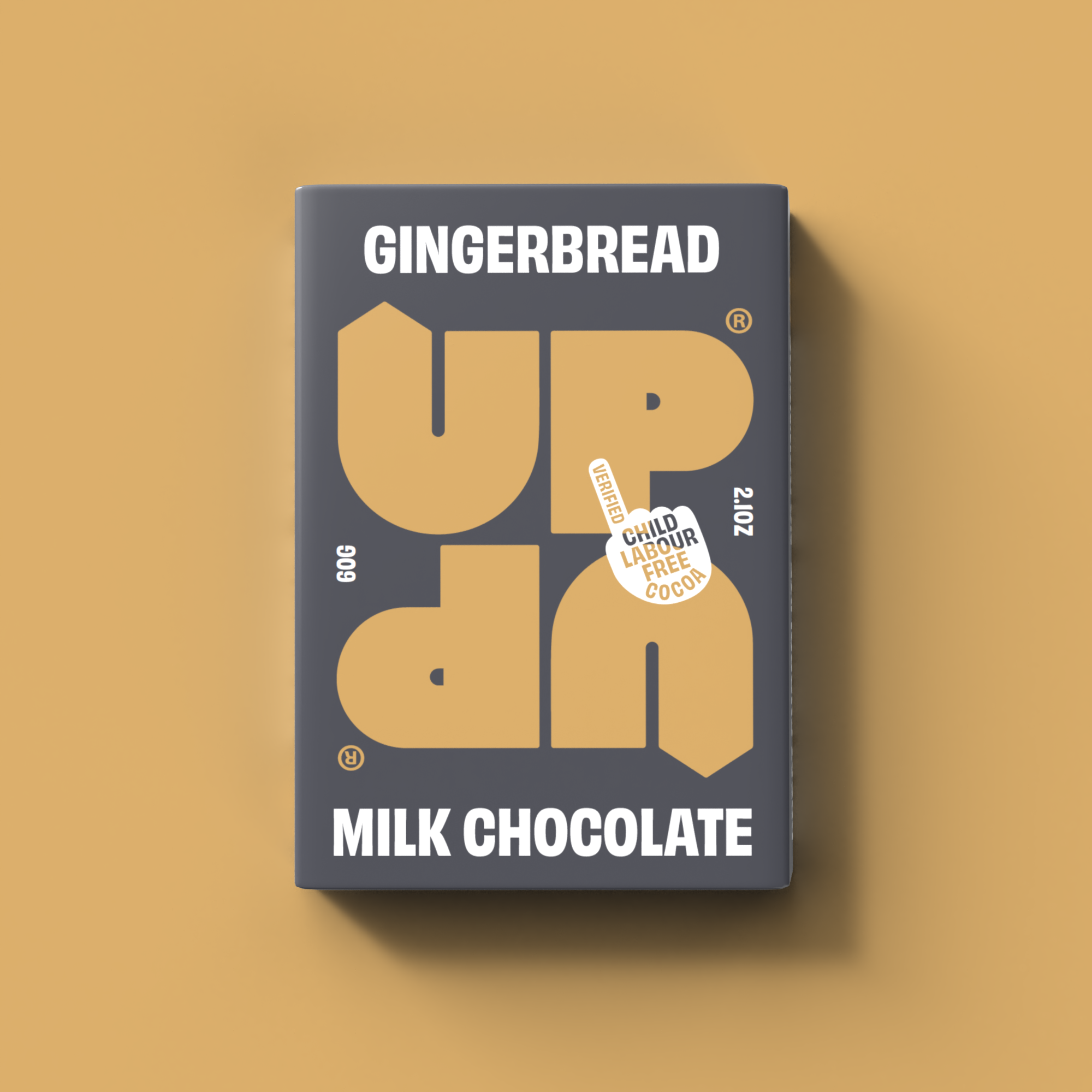 UP-UP Gingerbread Milk Chocolate Bar 60g| Ethical | High ROS