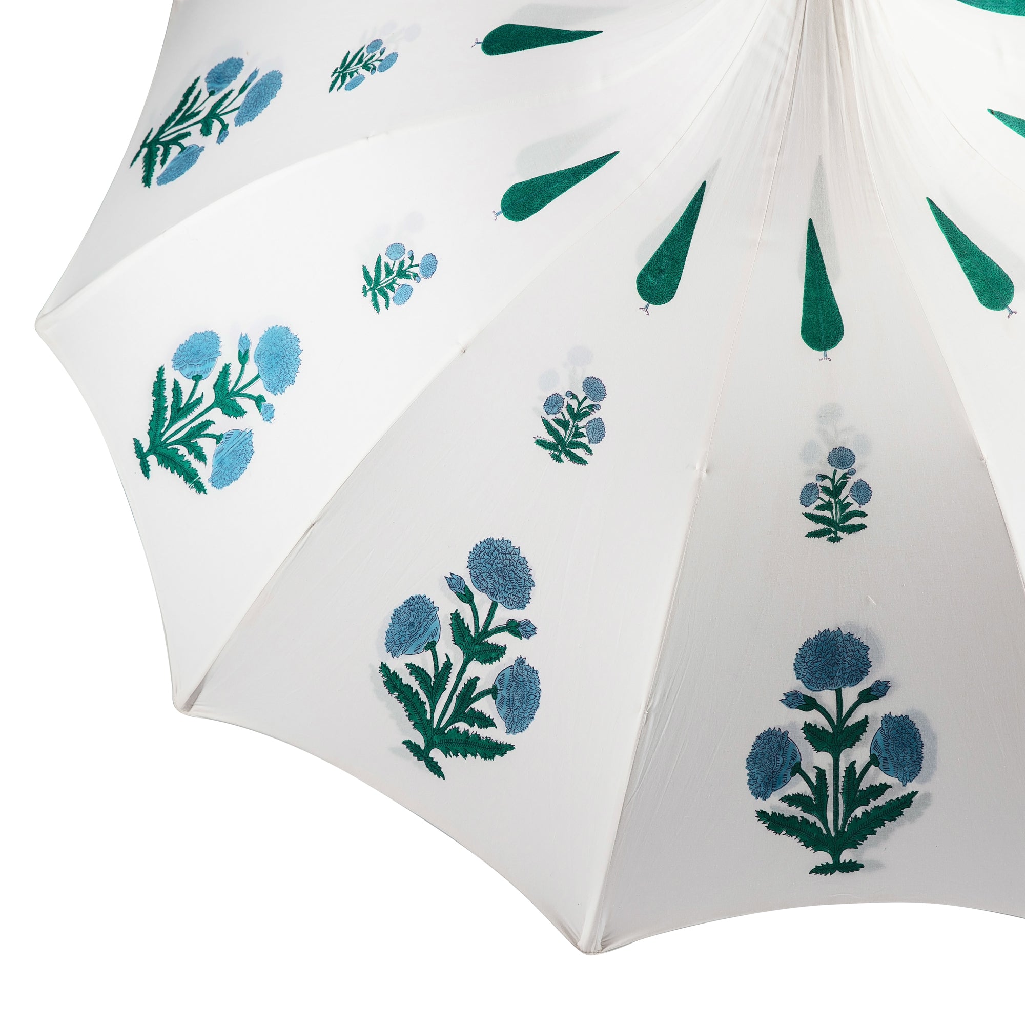 Blue Dahlia Arched Parasol