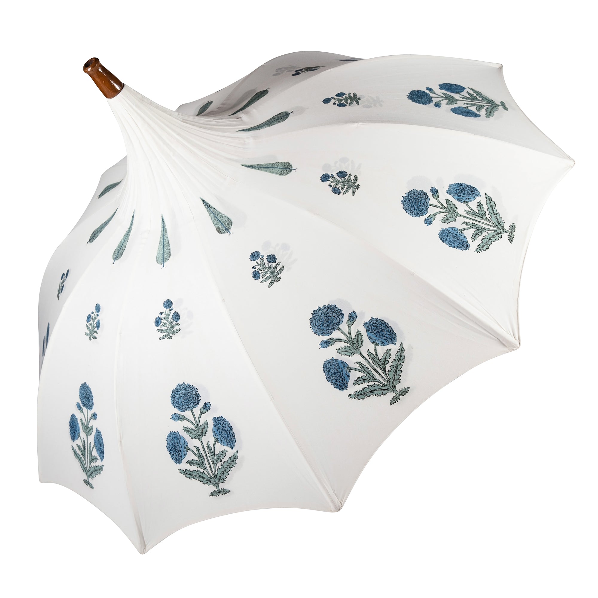 Sea Blue Dahlia Arched Parasol