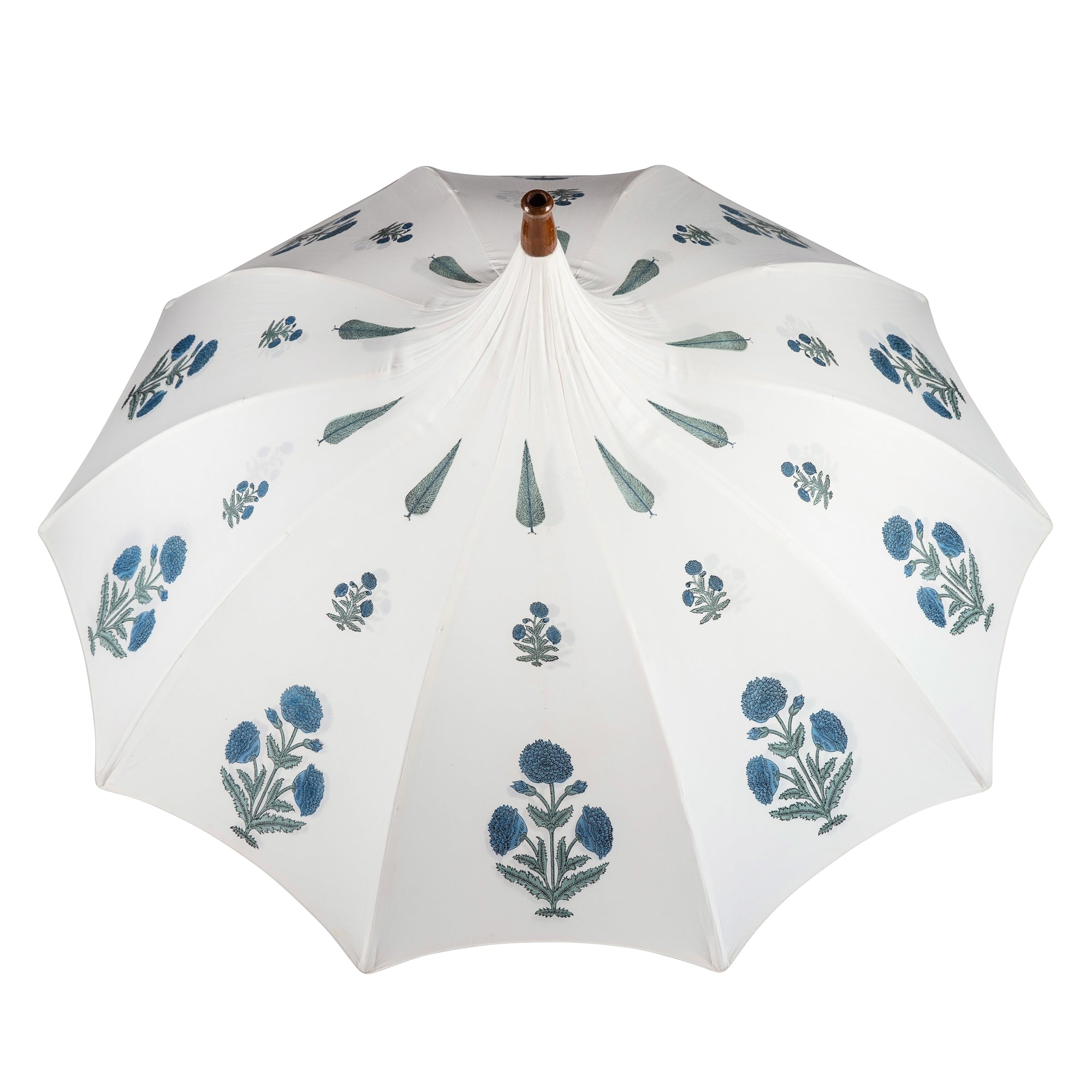 Sea Blue Dahlia Arched Parasol