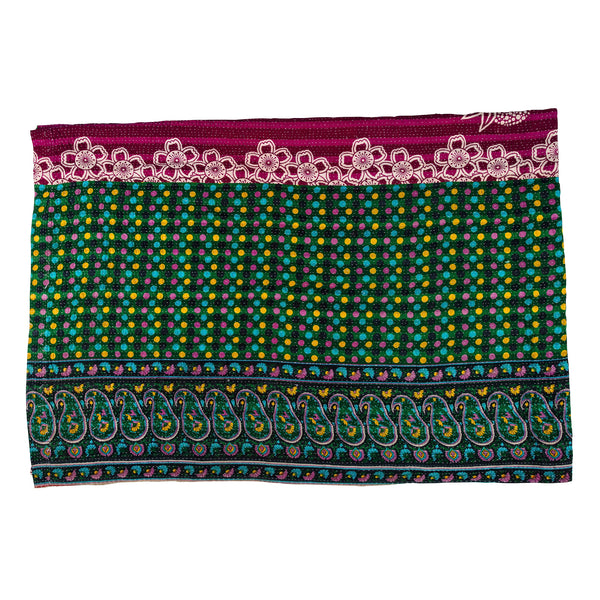 Antique Printed Kantha with Multi Colour Dots