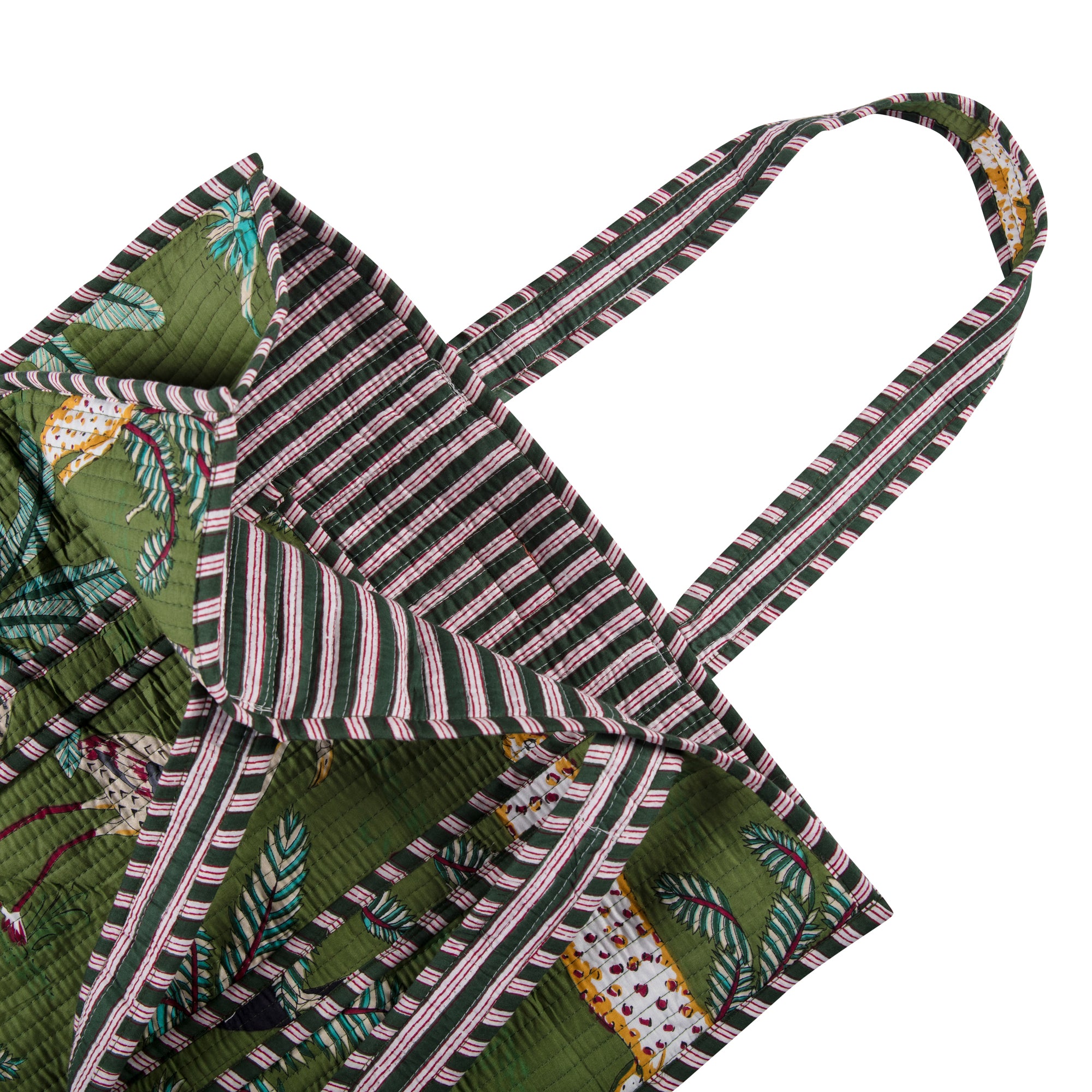 Quilted Bag - Green Birds