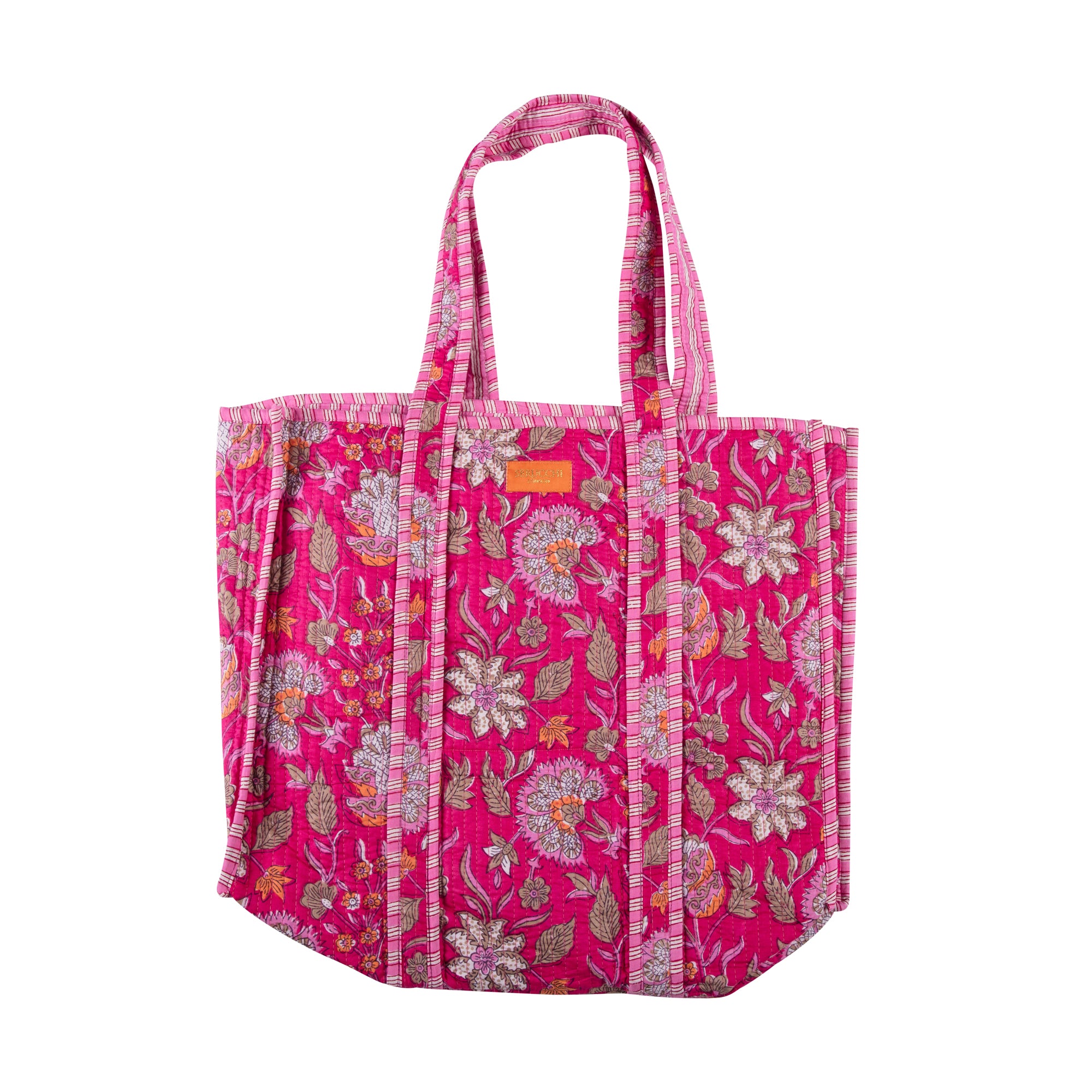 Quilted Bag - Fuschia Pink Floral