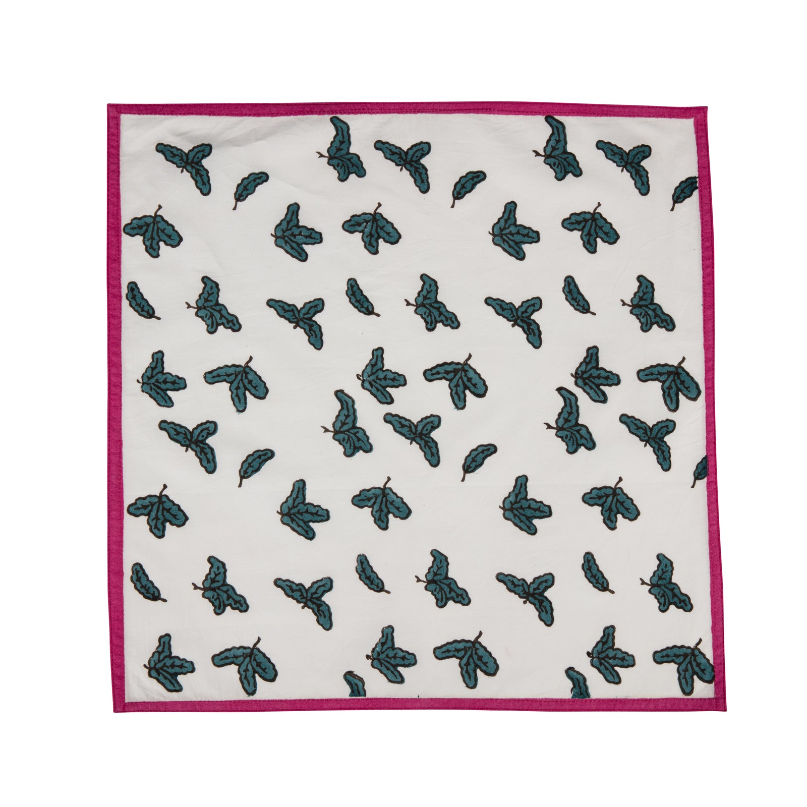 Teal Hearts & Minds Tablecloth with Pink Border