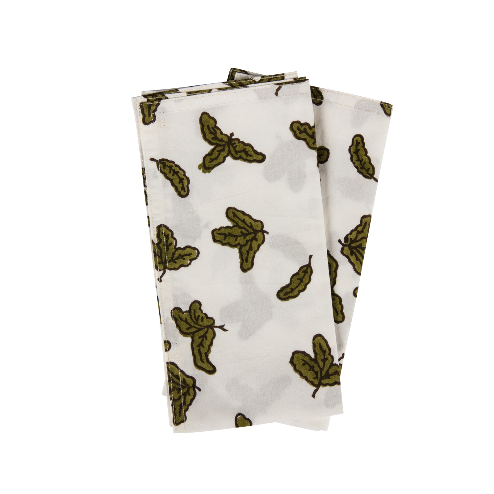 Putty Little Oak Leaf Tablecloth with Peridot Border