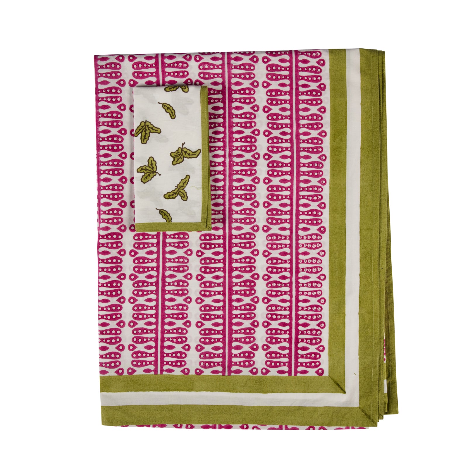 Pink Hearts & Minds Tablecloth with Peridot Border