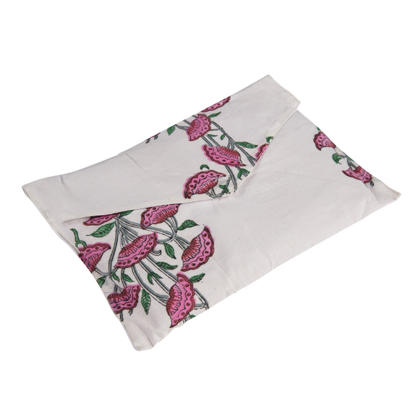 Cotton Pyjamas - Kelling Home Pink and Red Long Stem Flower