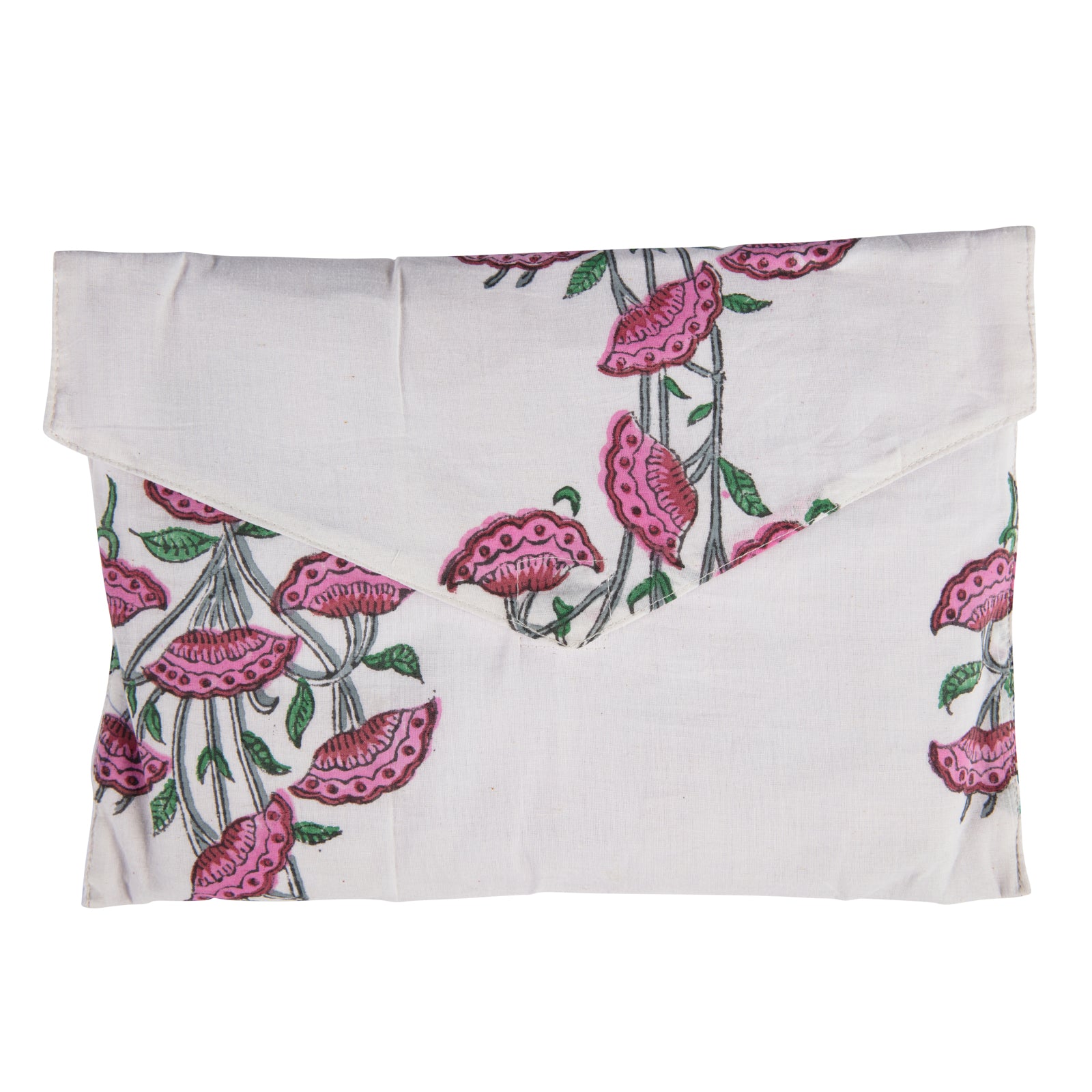 Cotton Pyjamas - Kelling Home Pink and Red Long Stem Flower