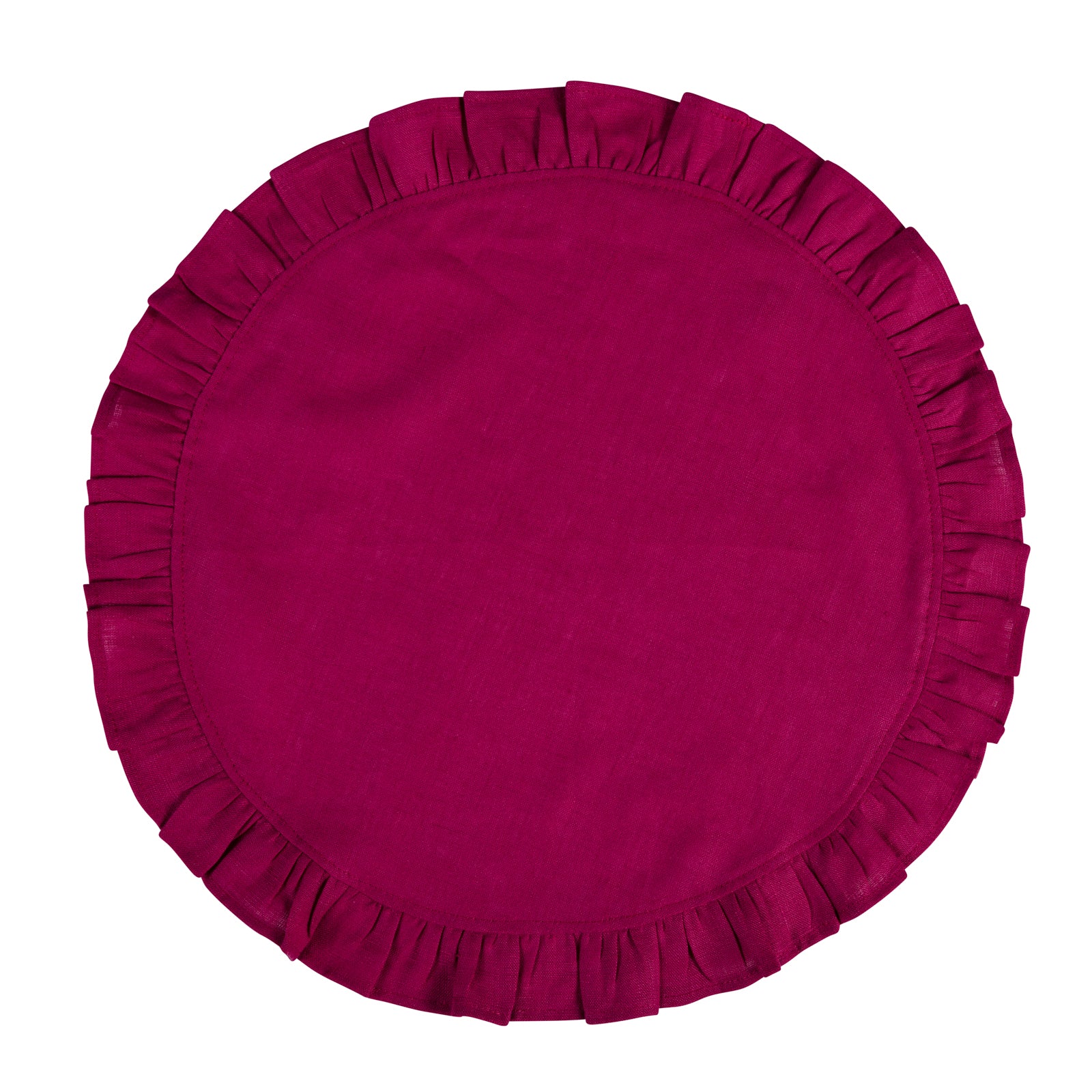 Ruffle Table Mat - Set of 2  - Fuchsia