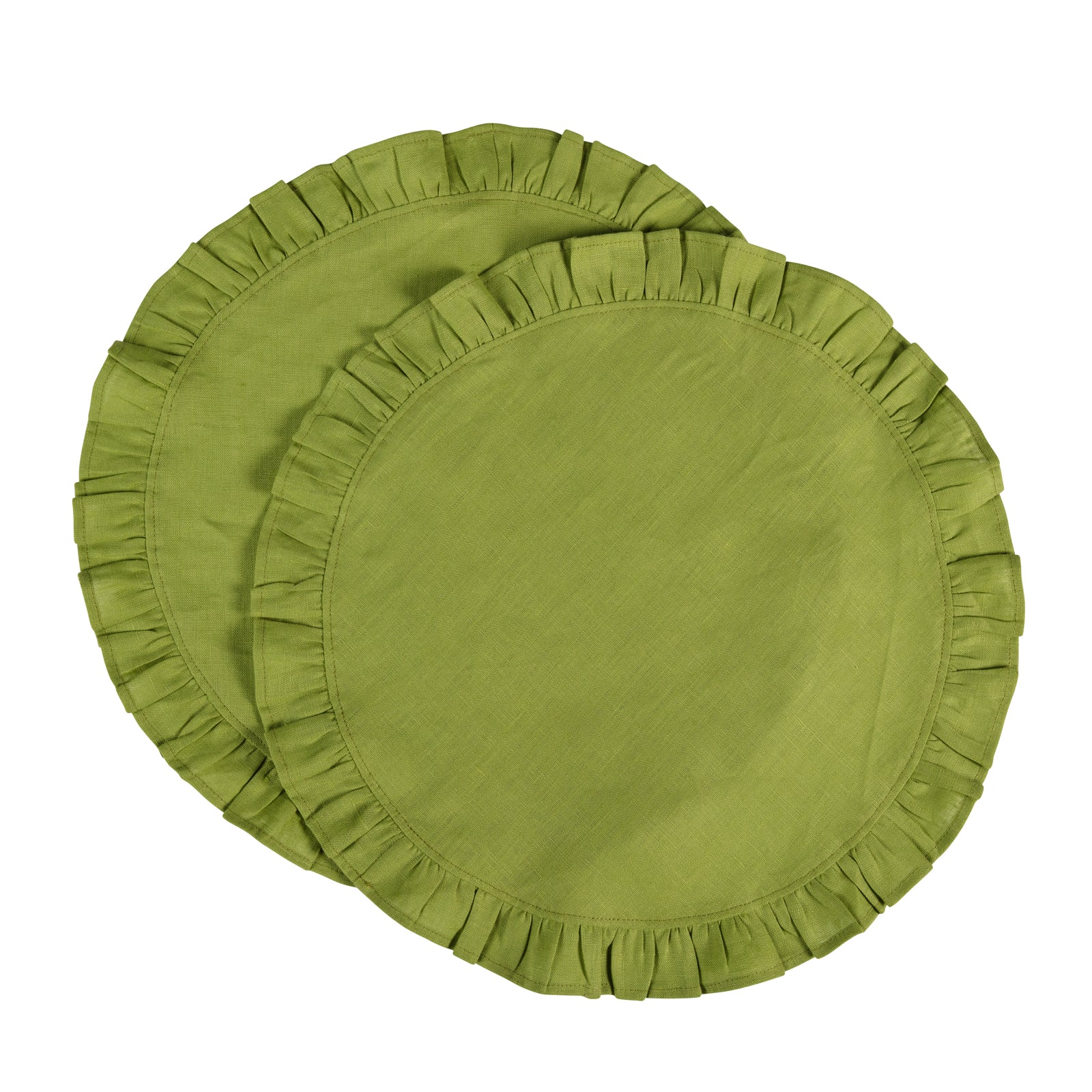 Ruffle Table Mat - Set of 2  - Peridot