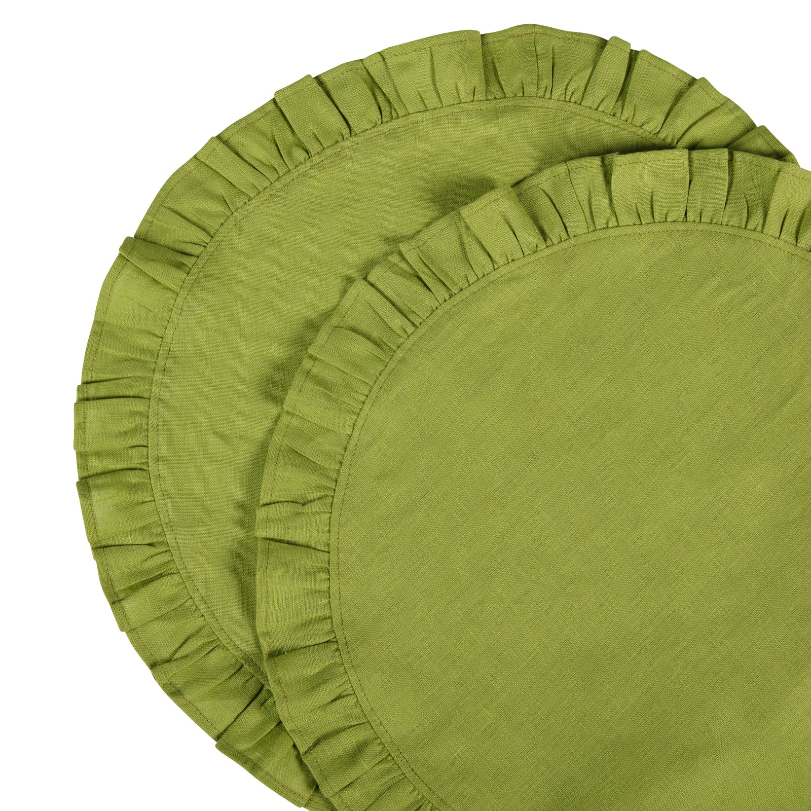 Ruffle Table Mat - Set of 2  - Peridot