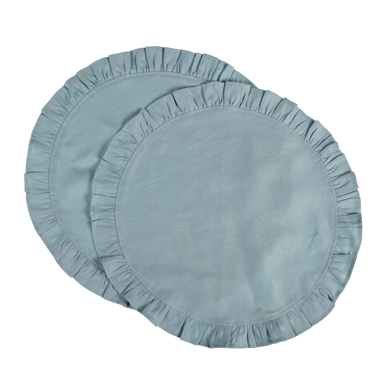 Ruffle Table Mat - Set of 2  - Sky Blue