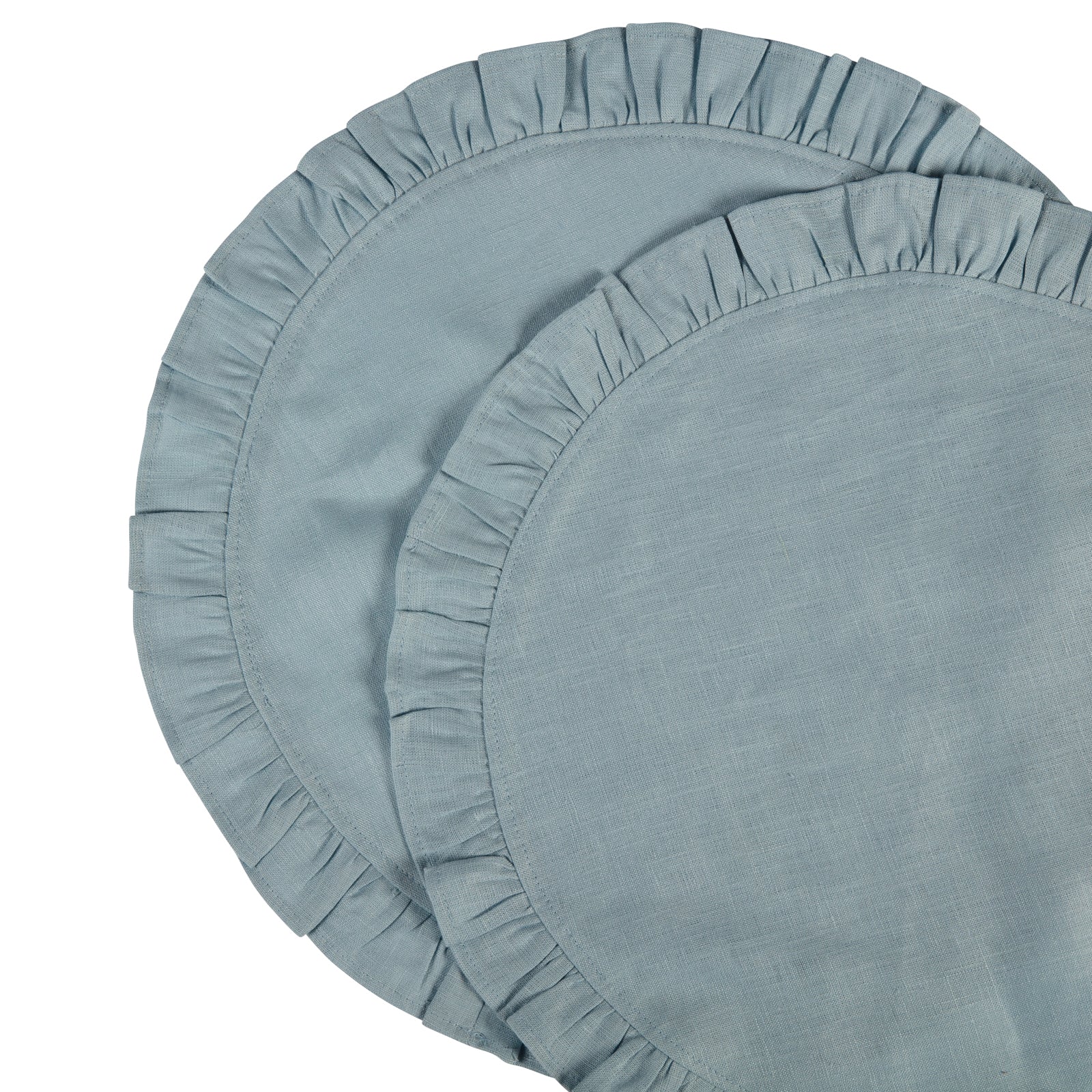 Ruffle Table Mat - Set of 2  - Sky Blue