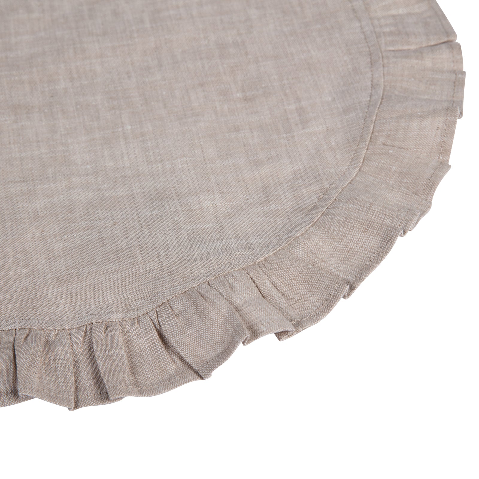 Ruffle Table Mat - Set of 2  - Flax Linen