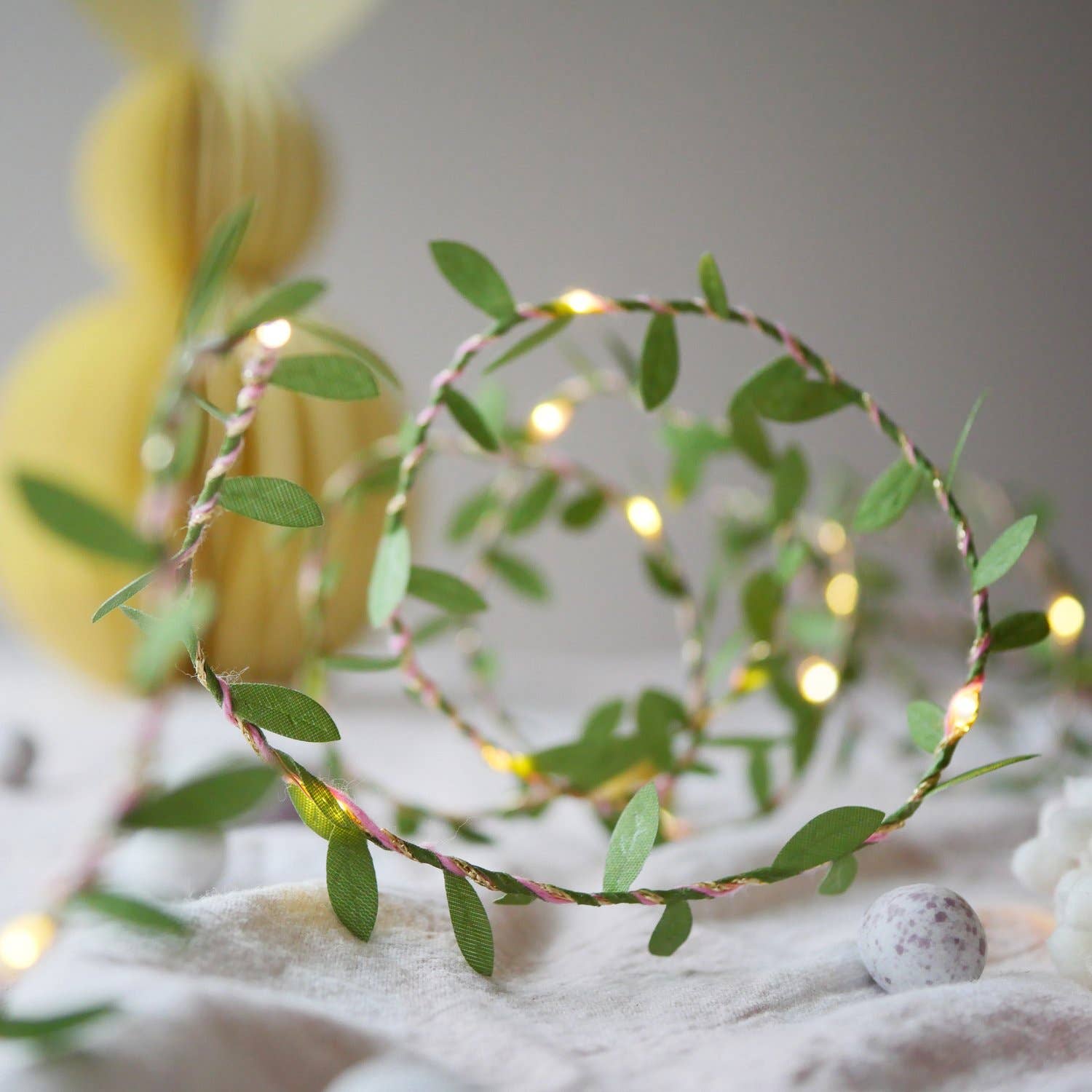 Green Leaf Fairy Light String: 2m (battery)