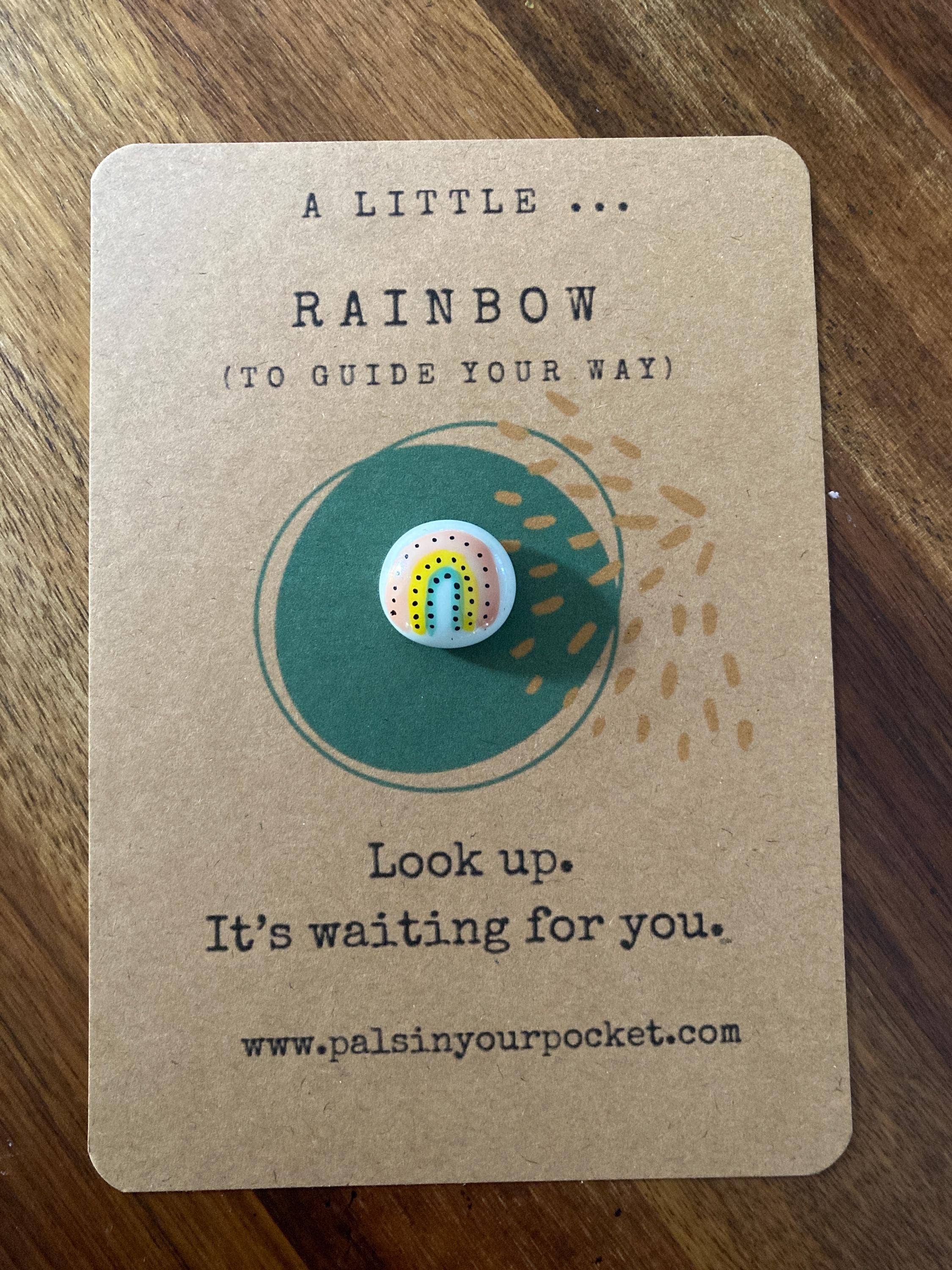 Rainbow Positivity Pocket Hug & Worry Stone Keepsake