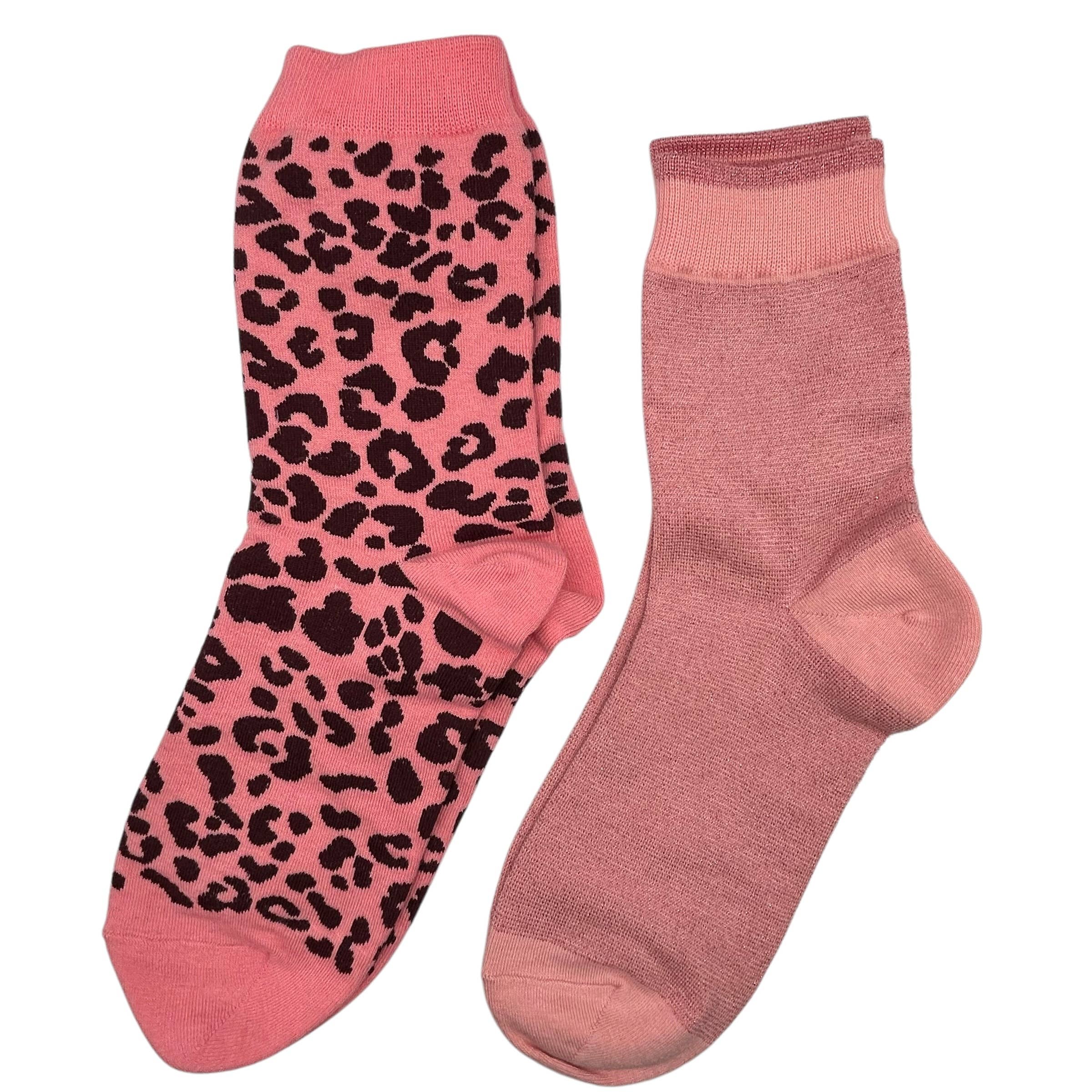 Pale Pink Tokyo & Leopard sock box duo