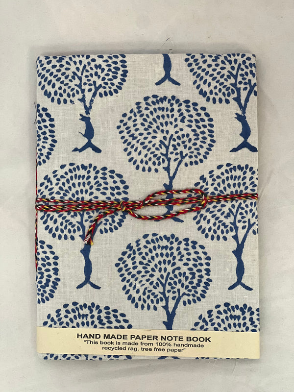 Hand Made Paper Notebook Blue Mulberry Trees