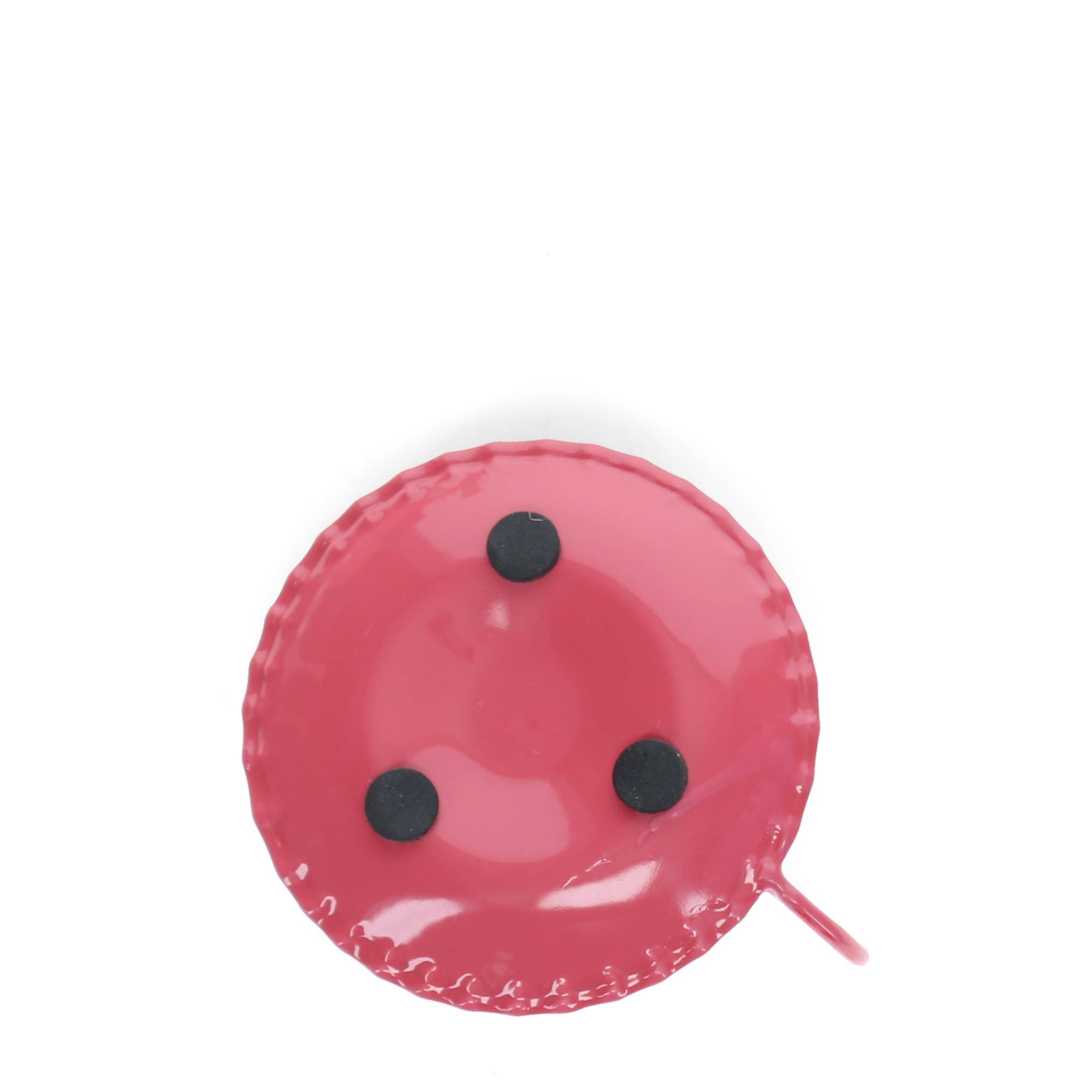 Enamel chamberstick candle holder - Vibrant pink