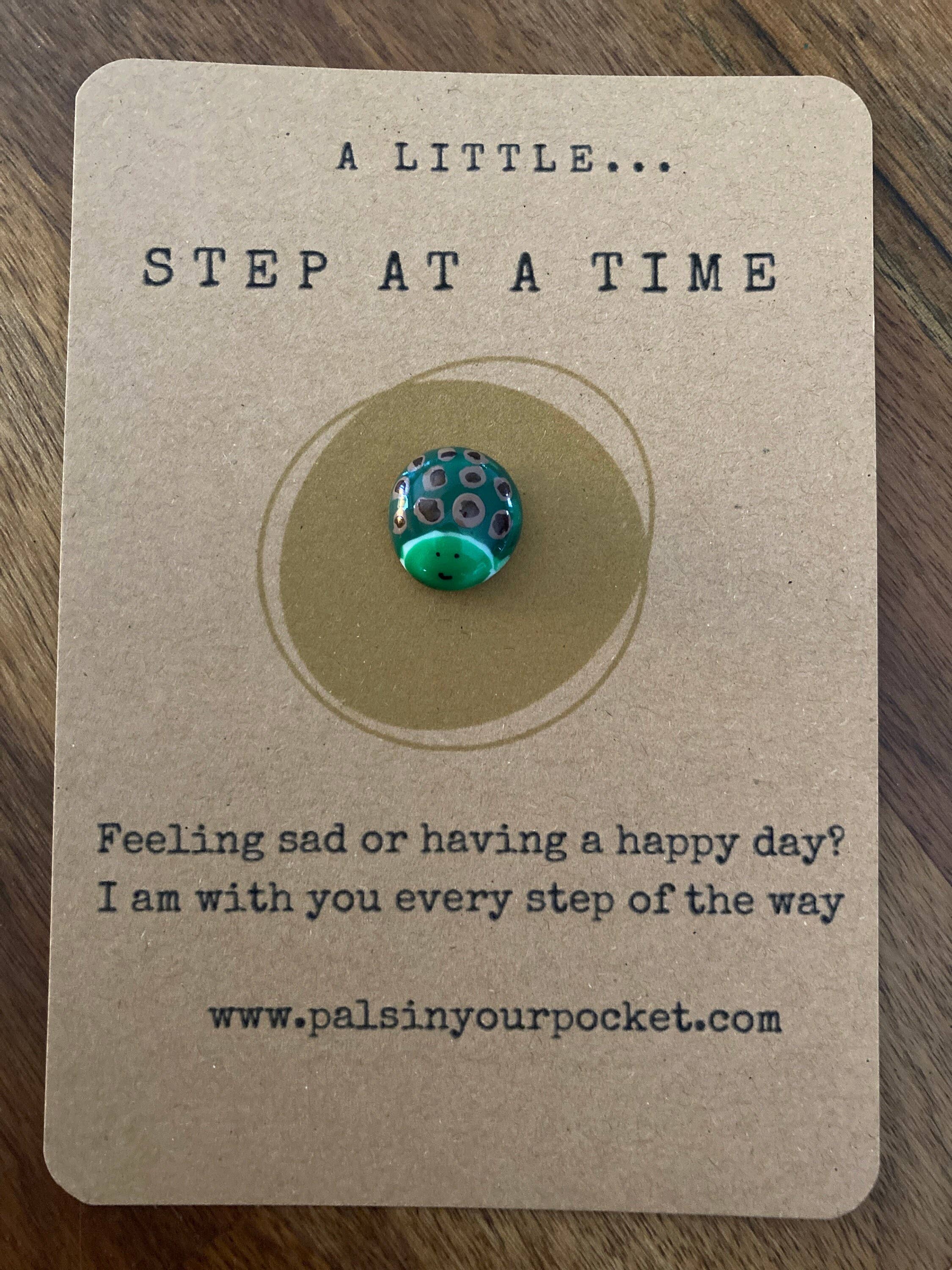 Green Tortoise Charm Pocket Hug For Anxiety Relief