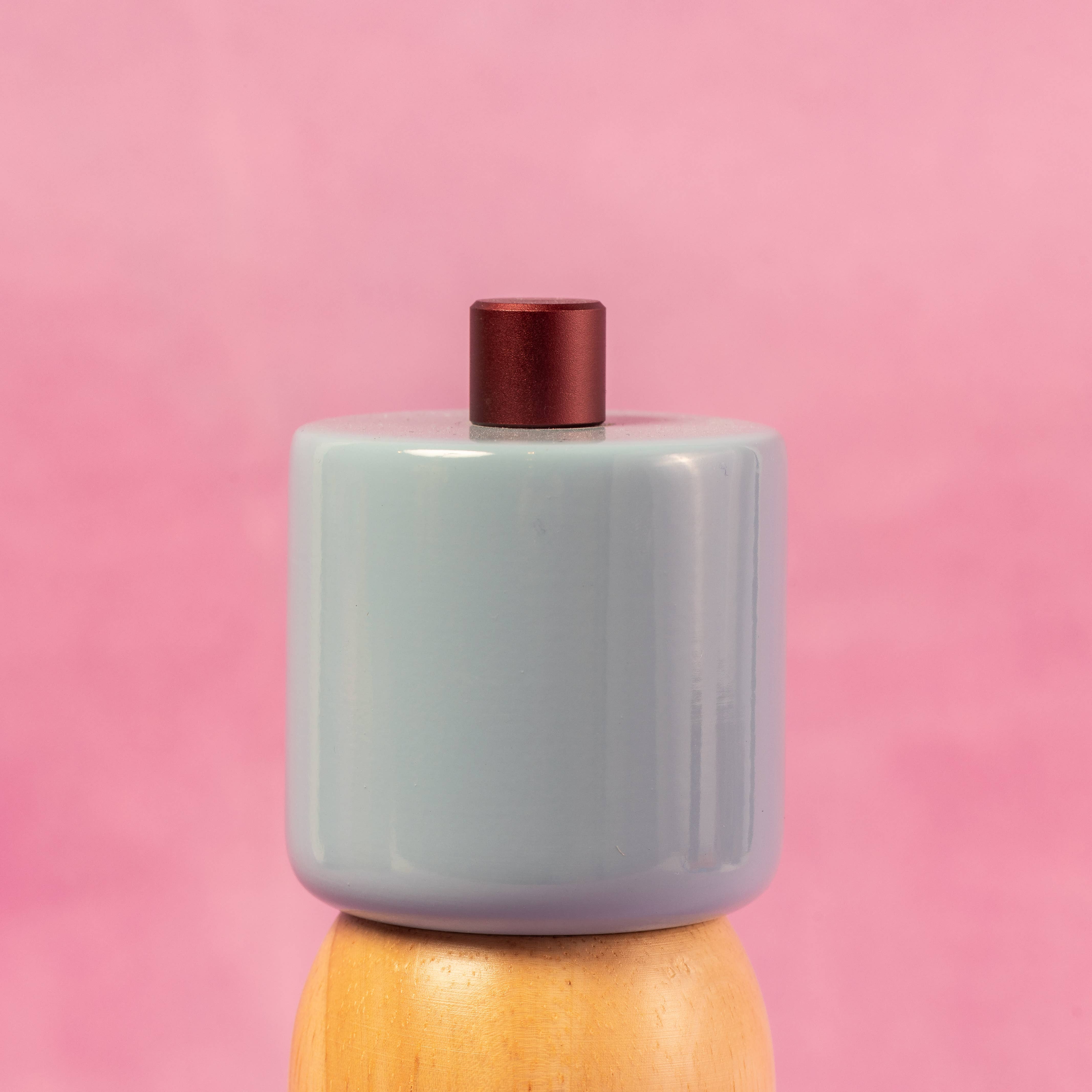 New! Salt & Pepper Grinder - Light Blue & Burgundy: Large