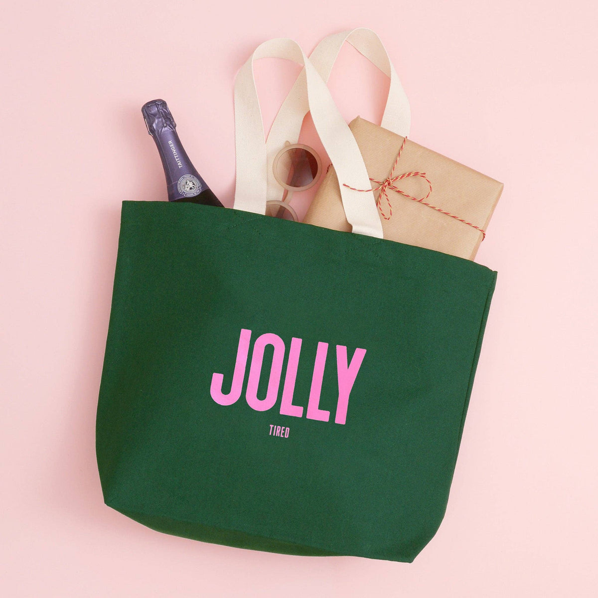 Jolly (Tired) - Forest Green Tote Bag