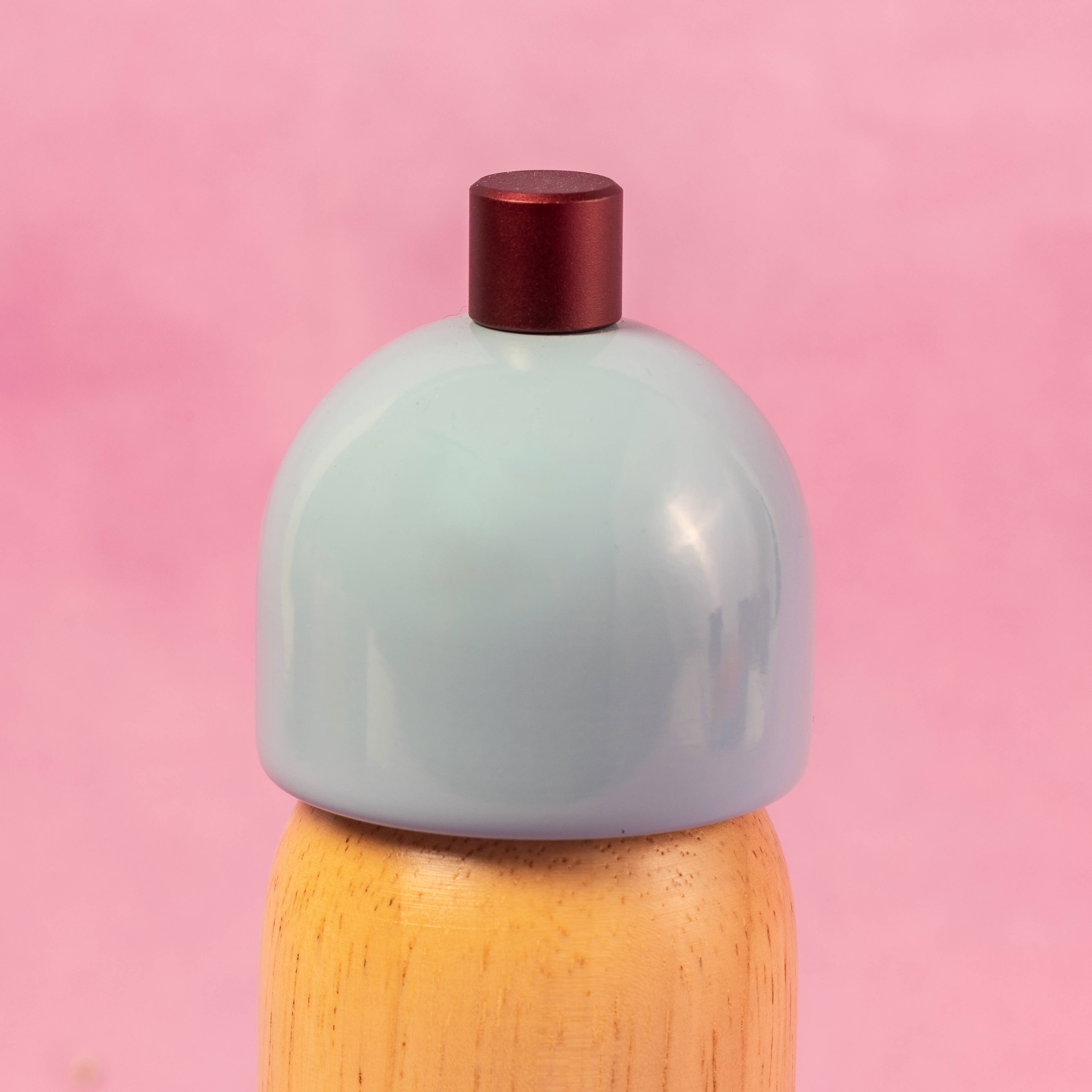 New! Salt & Pepper Grinder - Light Blue & Burgundy: Medium