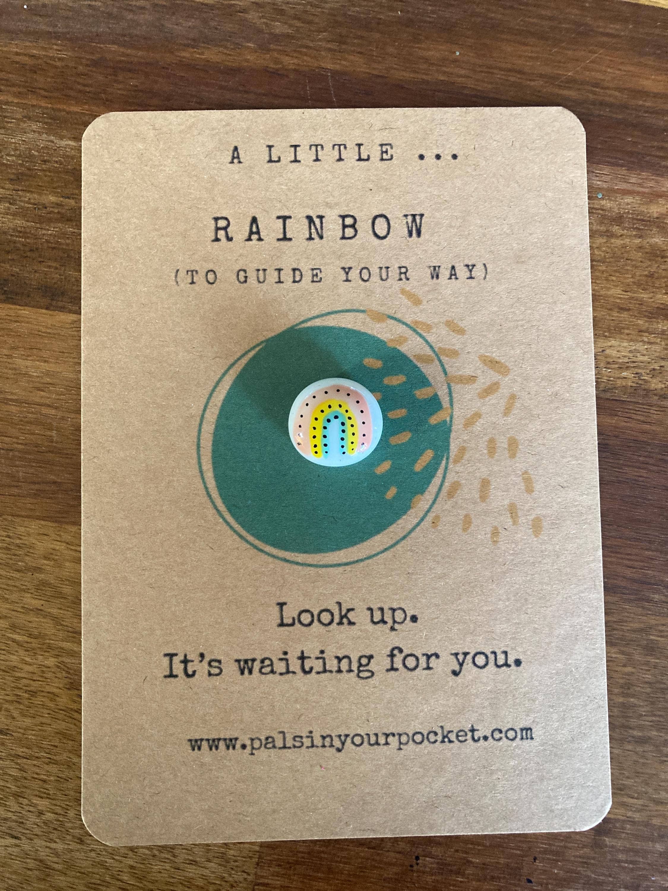 Rainbow Positivity Pocket Hug & Worry Stone Keepsake