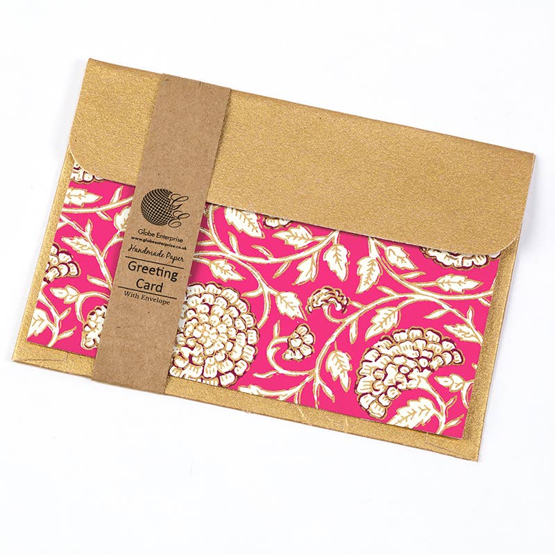 Pink Jaipur Floral Greeting Card