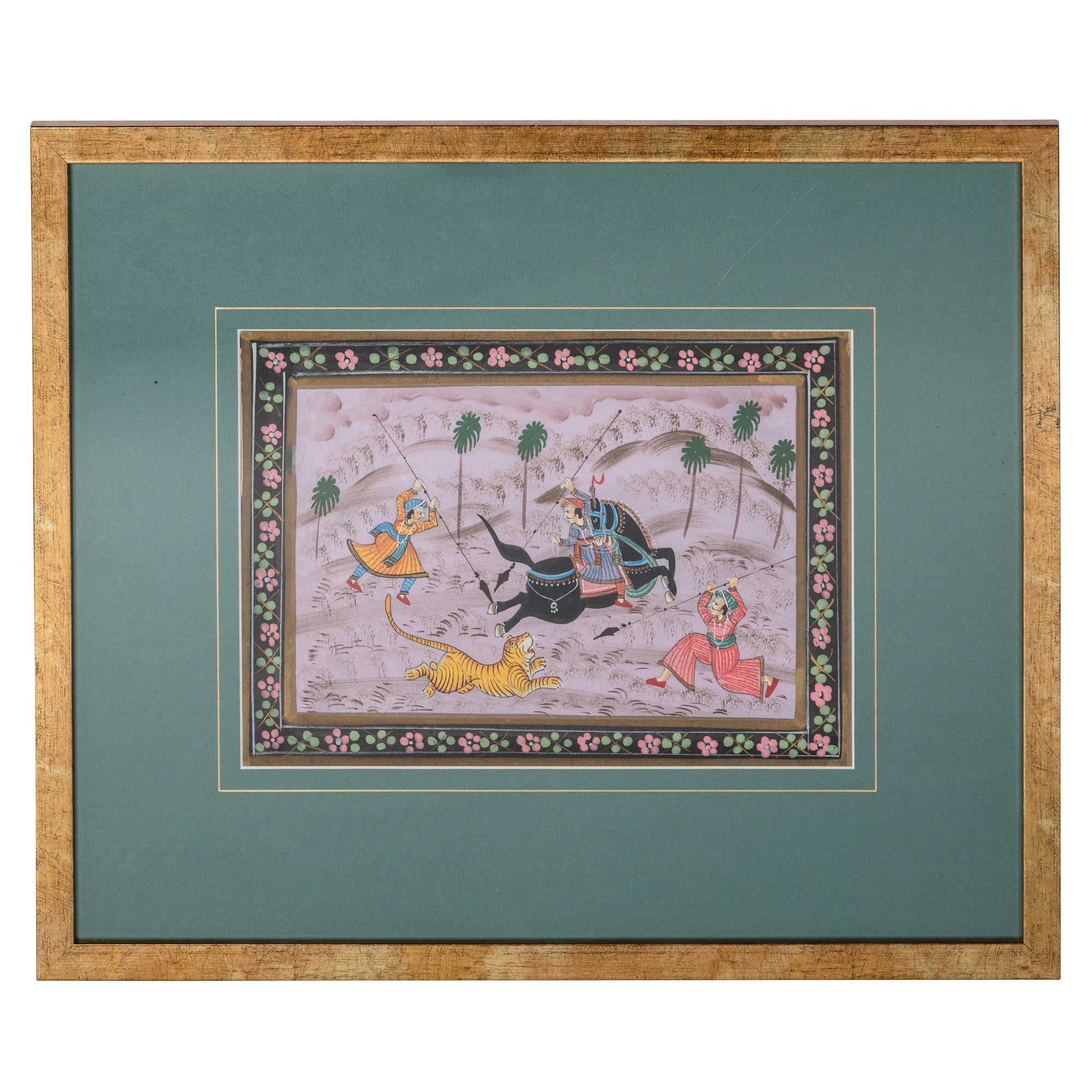 "Among the Wild Palms" - Framed Miniature Painting