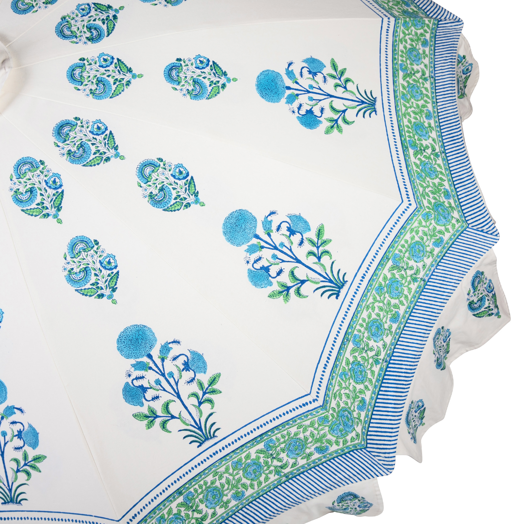 Azure Parasol | Blue & Green Flowers