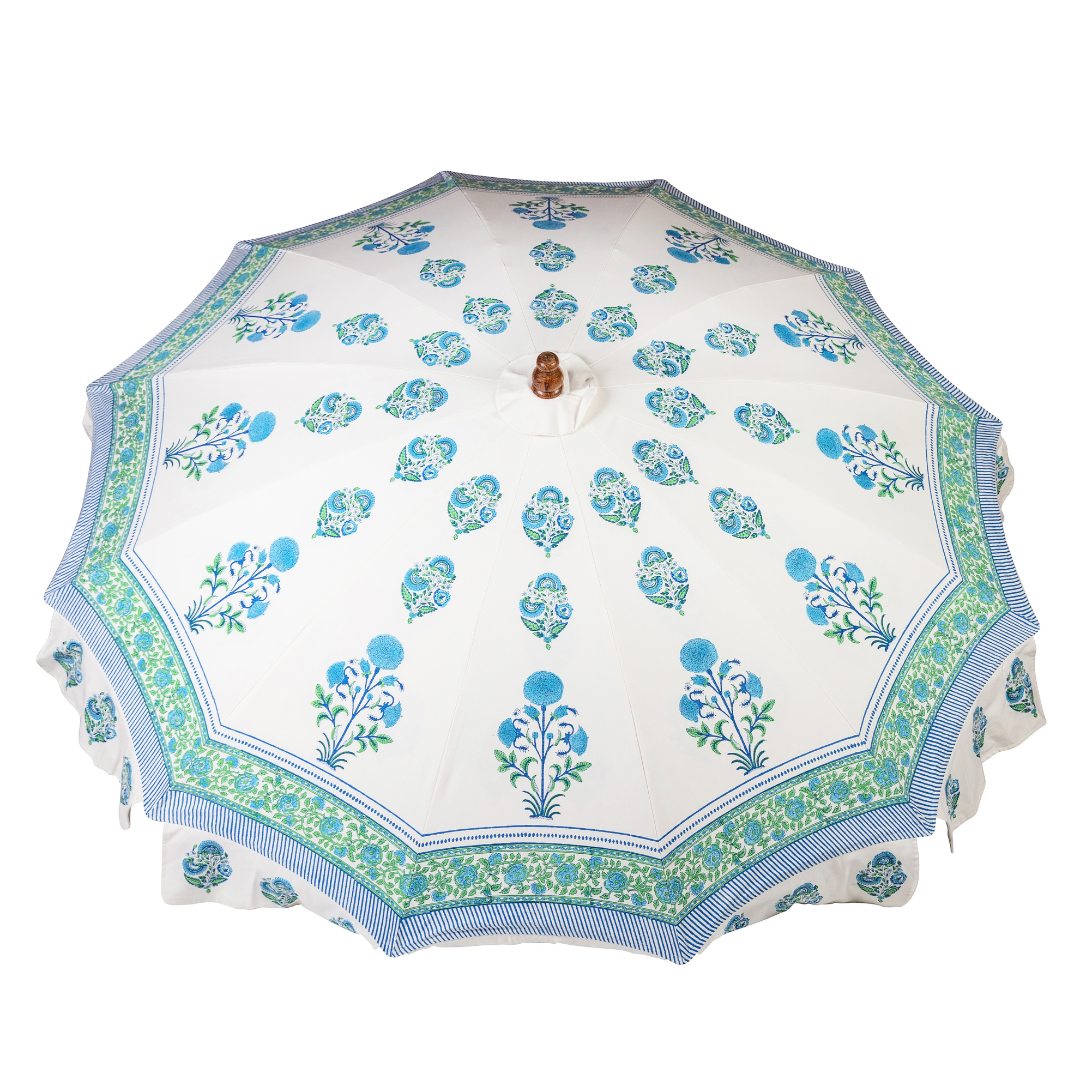 Azure Parasol | Blue & Green Flowers