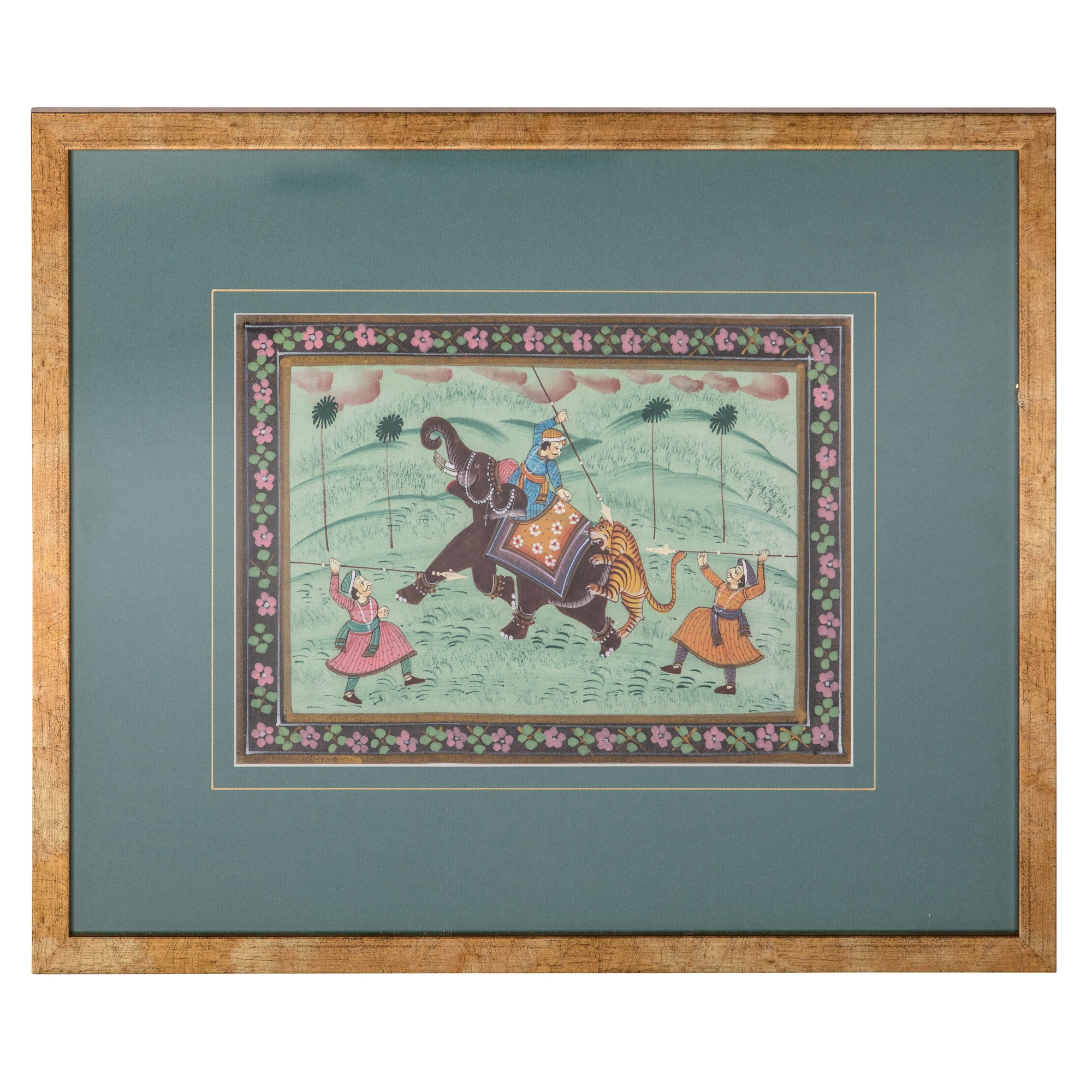 "Beyond the Palms" - Framed Miniature Painting