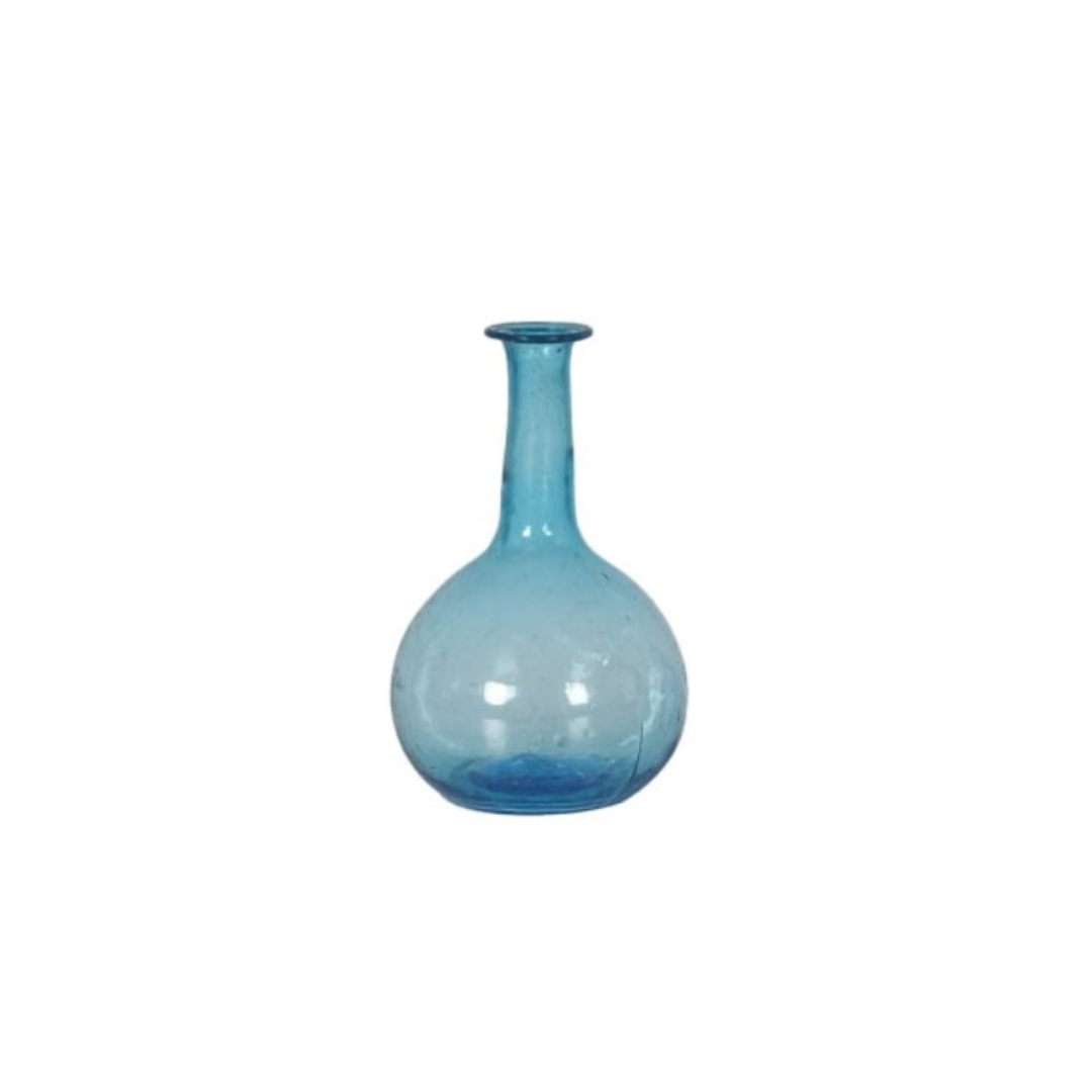 Blue Bulb Bud Vase